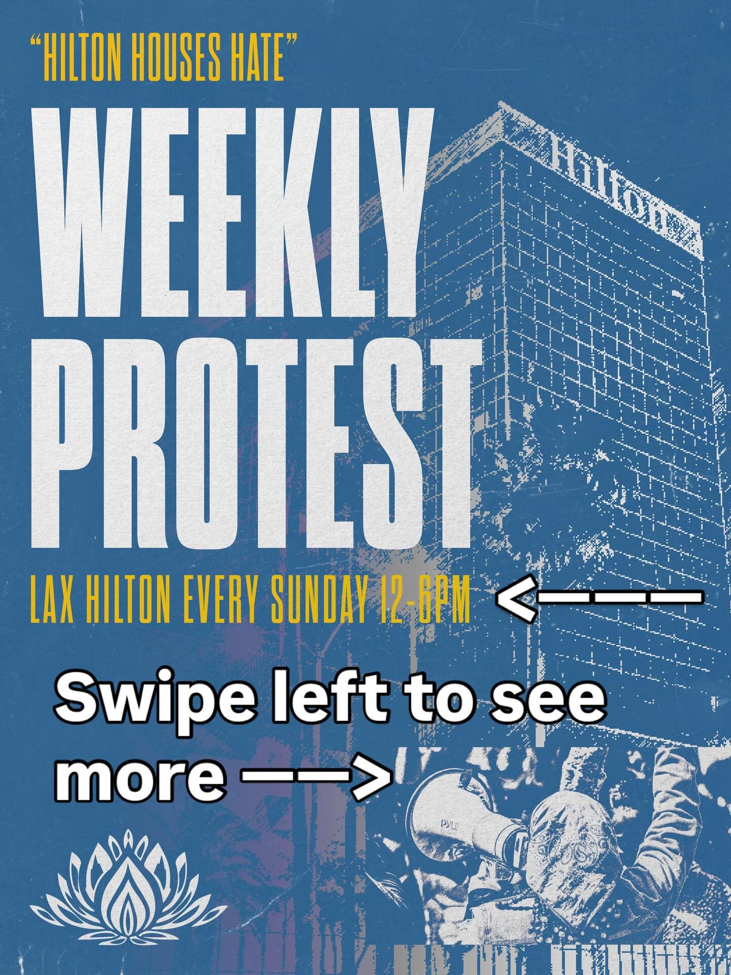 This Sunday we are gonna drop some thought bombs and direct actions on @hilton! We are watching them lose customers faster than you can say fuck ice! Every Sunday we show up they lose hundreds more customers who choose not to support ICE! Come throug