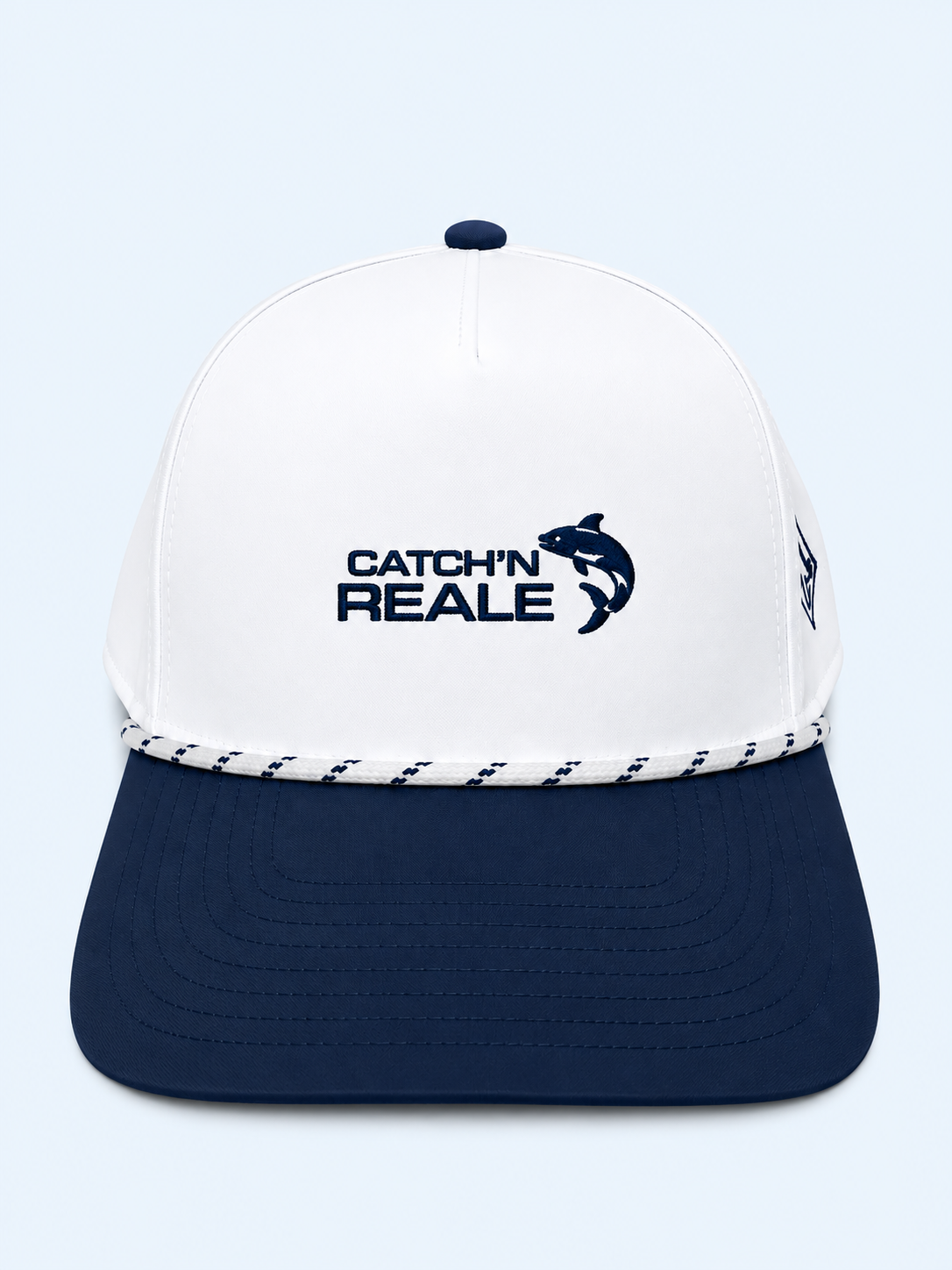 White Curved Rope Hat