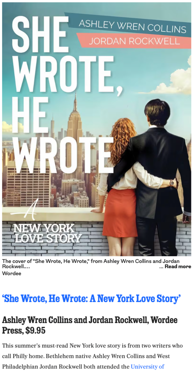 "This summer's must-read New York love story...The result is a fast paced, dual-perspective love story."-The Philadelphia Inquirer