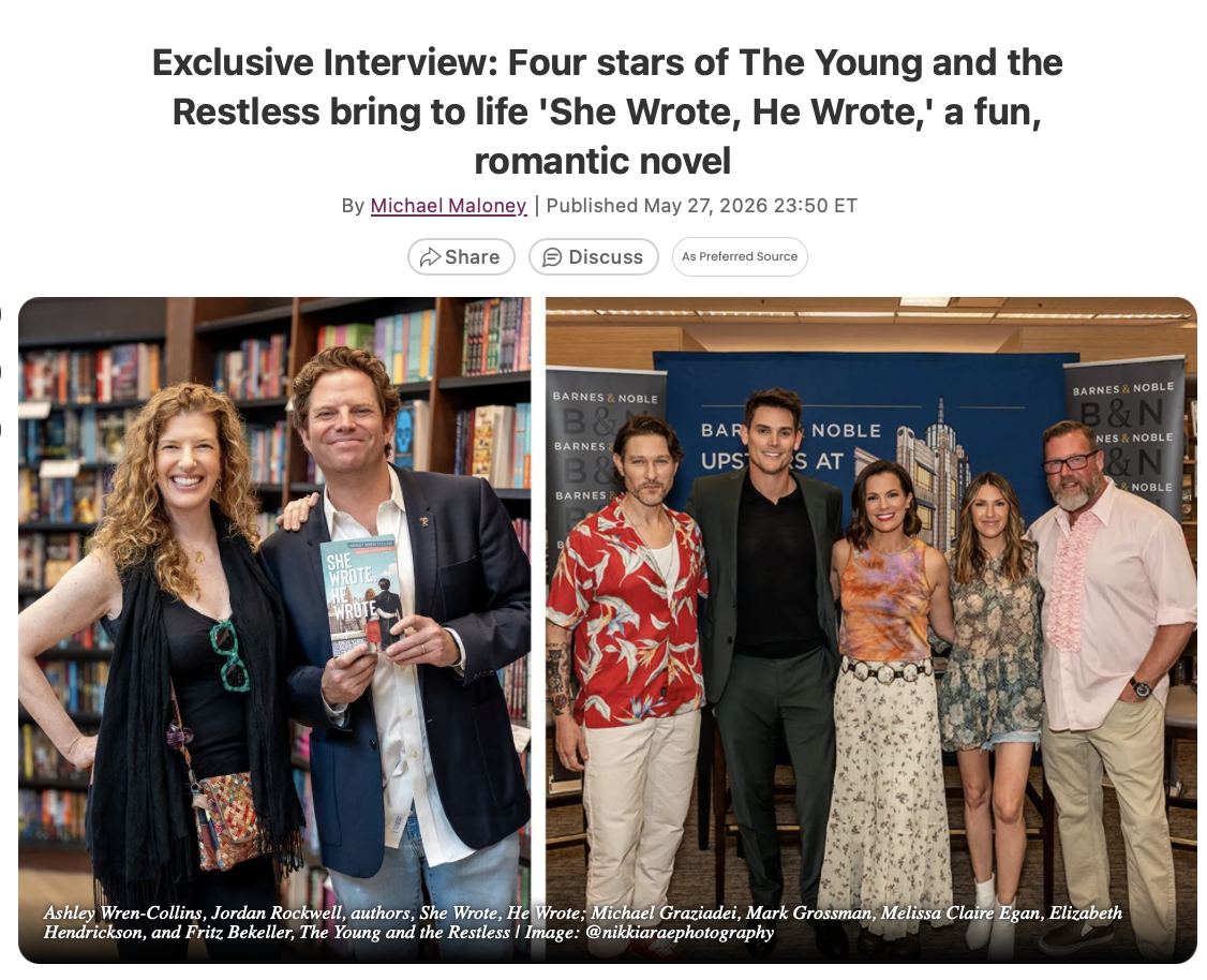 Exclusive Interview: Four stars of The Young and the Restless bring to life 'She Wrote, He Wrote,' a fun, romantic novel&nbsp;