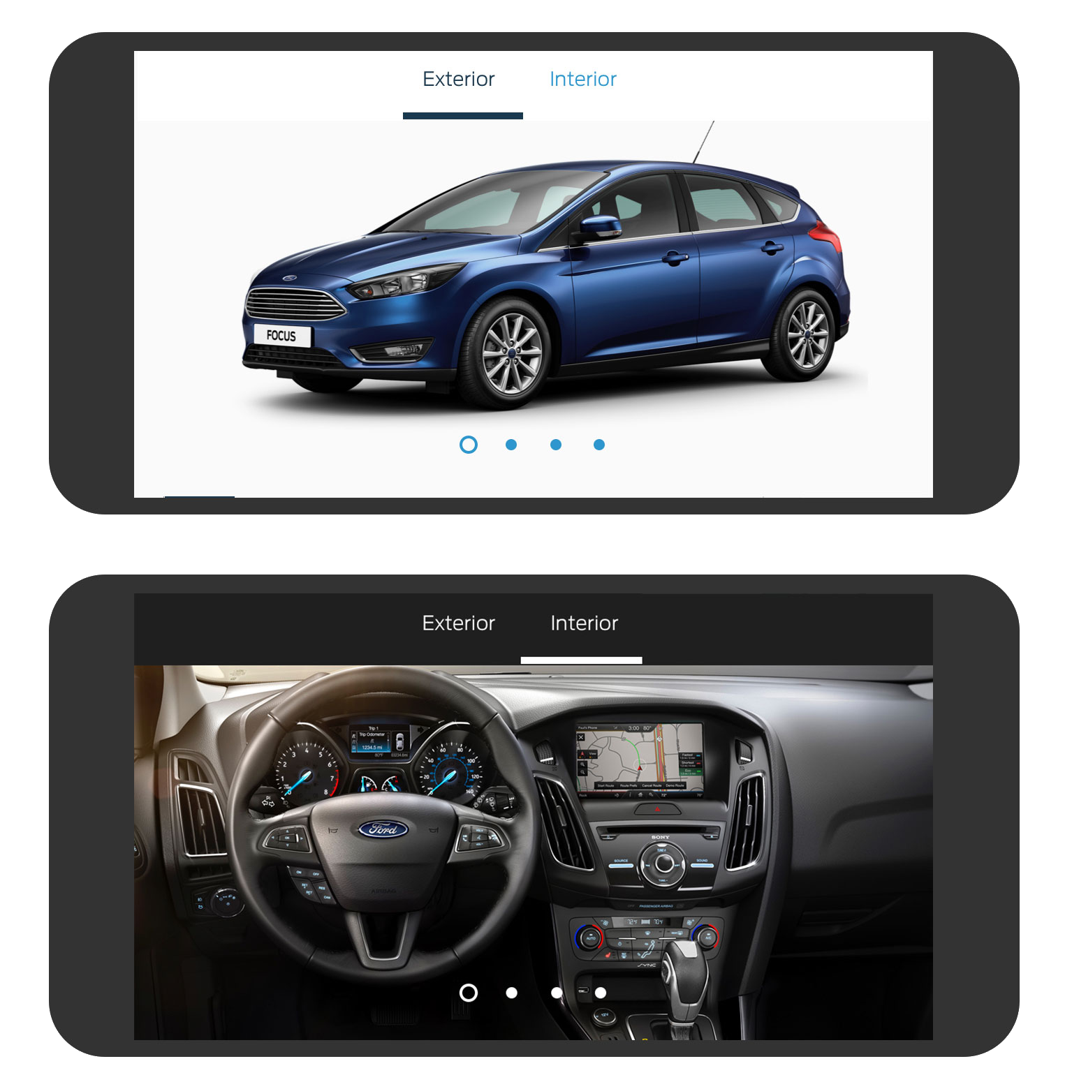 mobile horizontal views