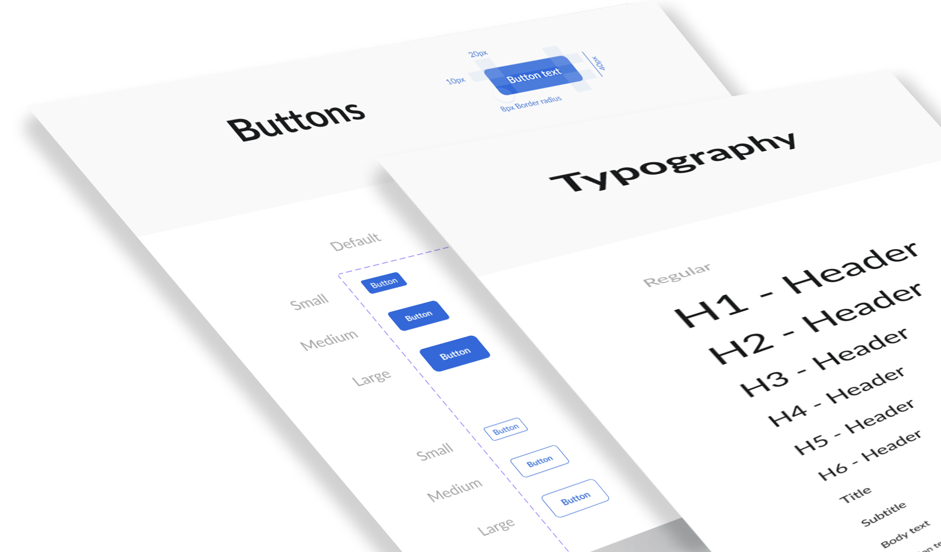 buttons and typography designs