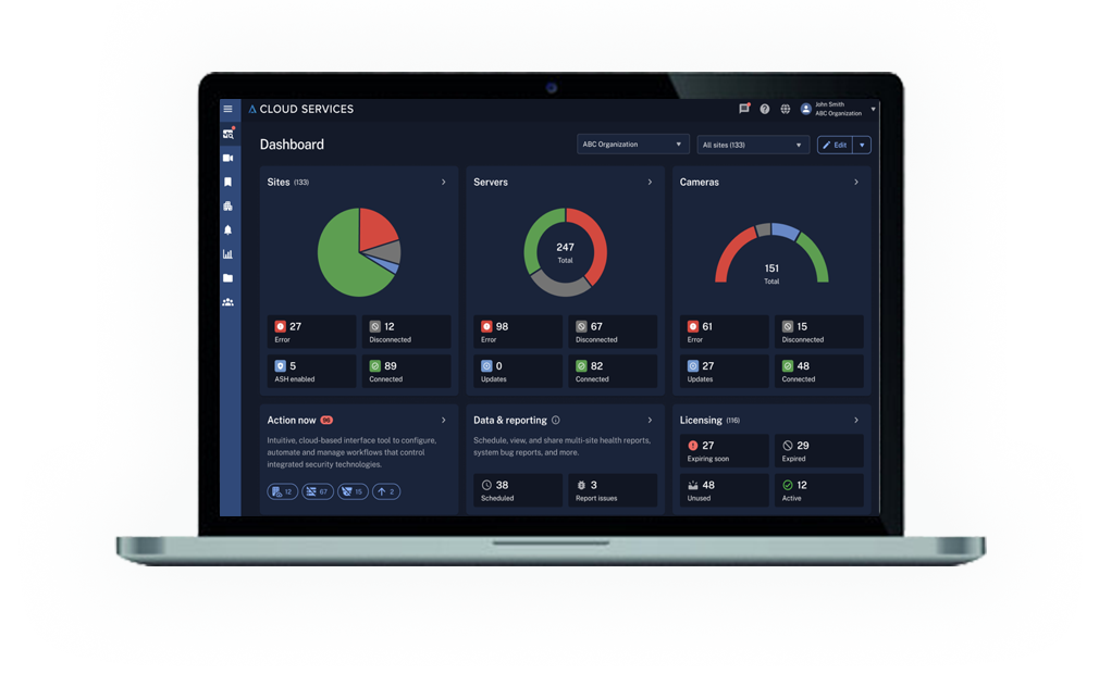 dashboard on desktop