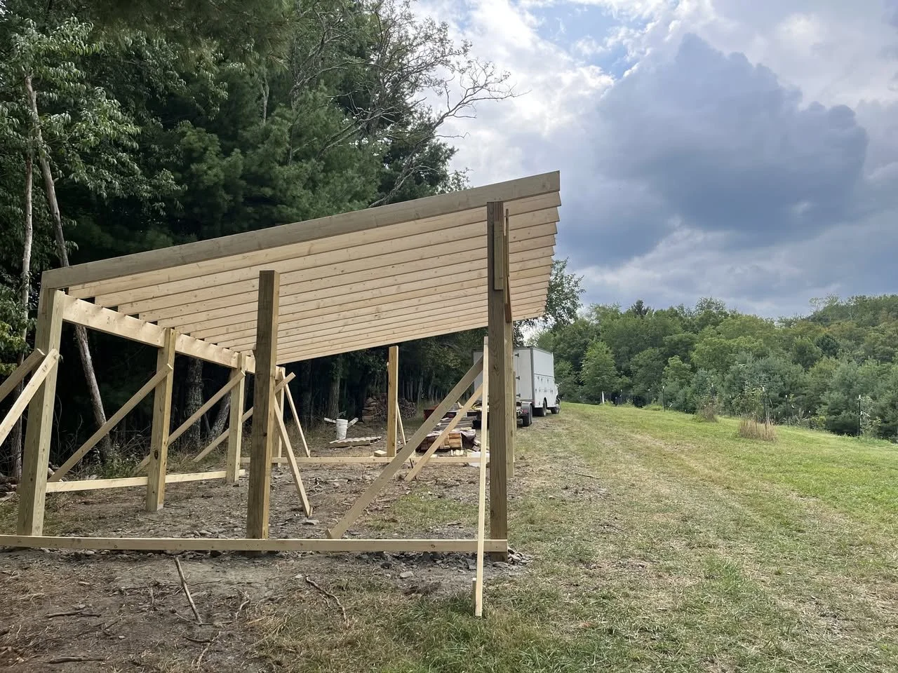 Tractor Shed on Hillside