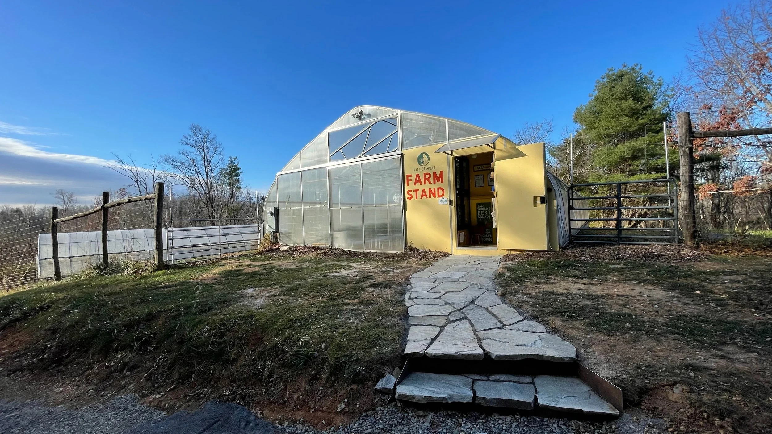 Stone Path To A Farm Stand