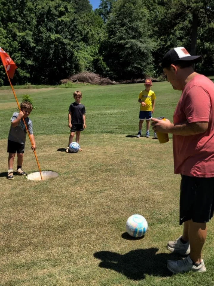 Took the afternoon off from the kitchen and brought the kids out for FootGolf at @candlerparkgolfcourse.

It was our first time playing, and we had an absolute blast!! Such a fun way to get outside and do something a little different with the kids.

