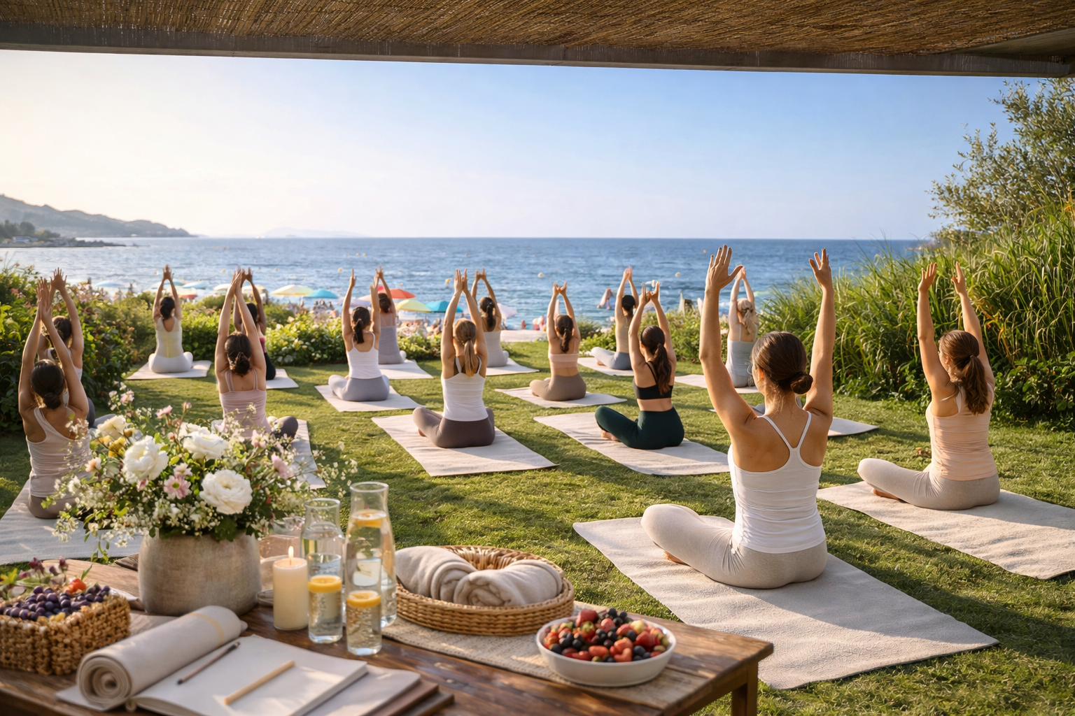 Événement Pilates et brunch en bord de mer en Normandie