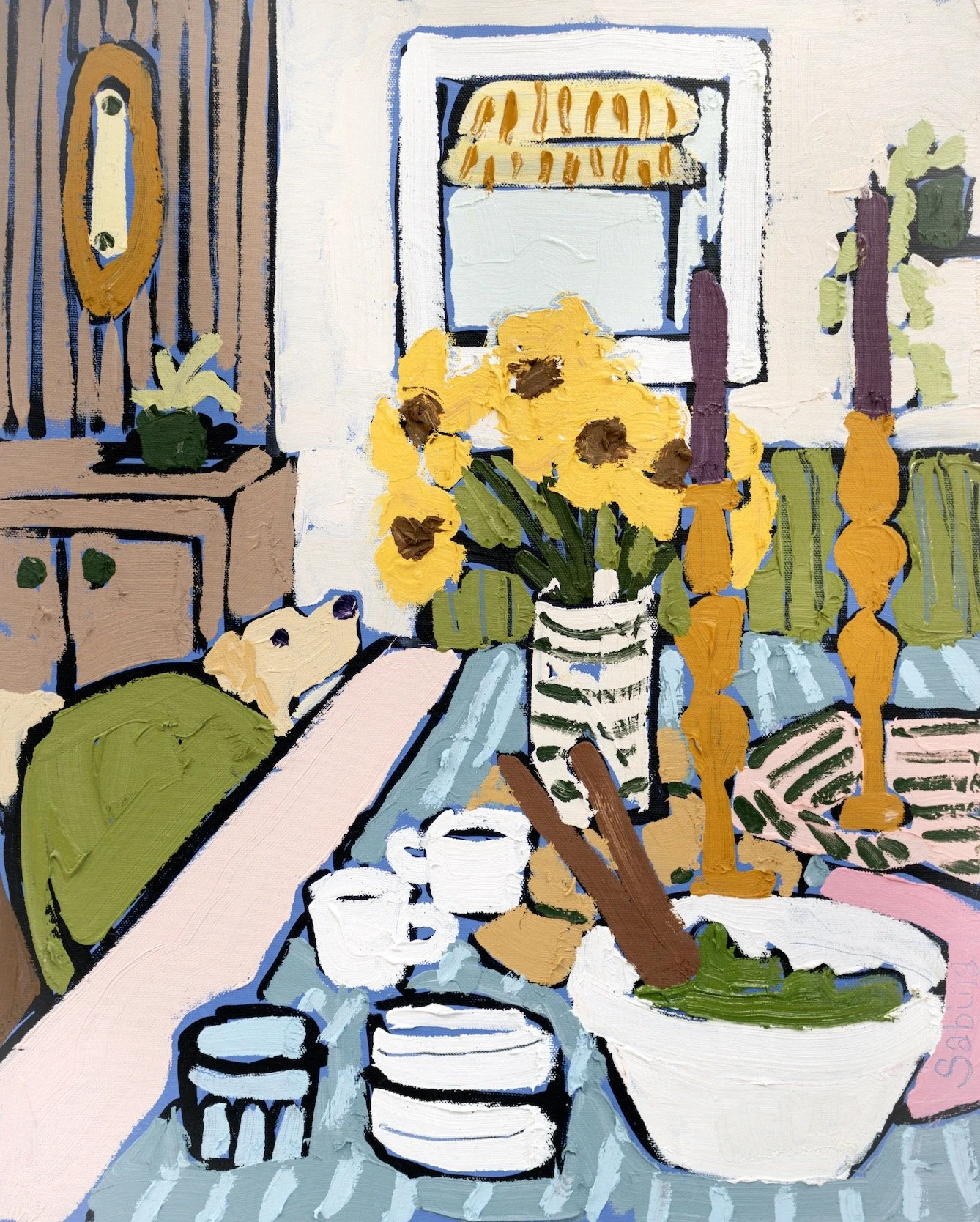 set the table oil painting sabina fenn toronto artist canada