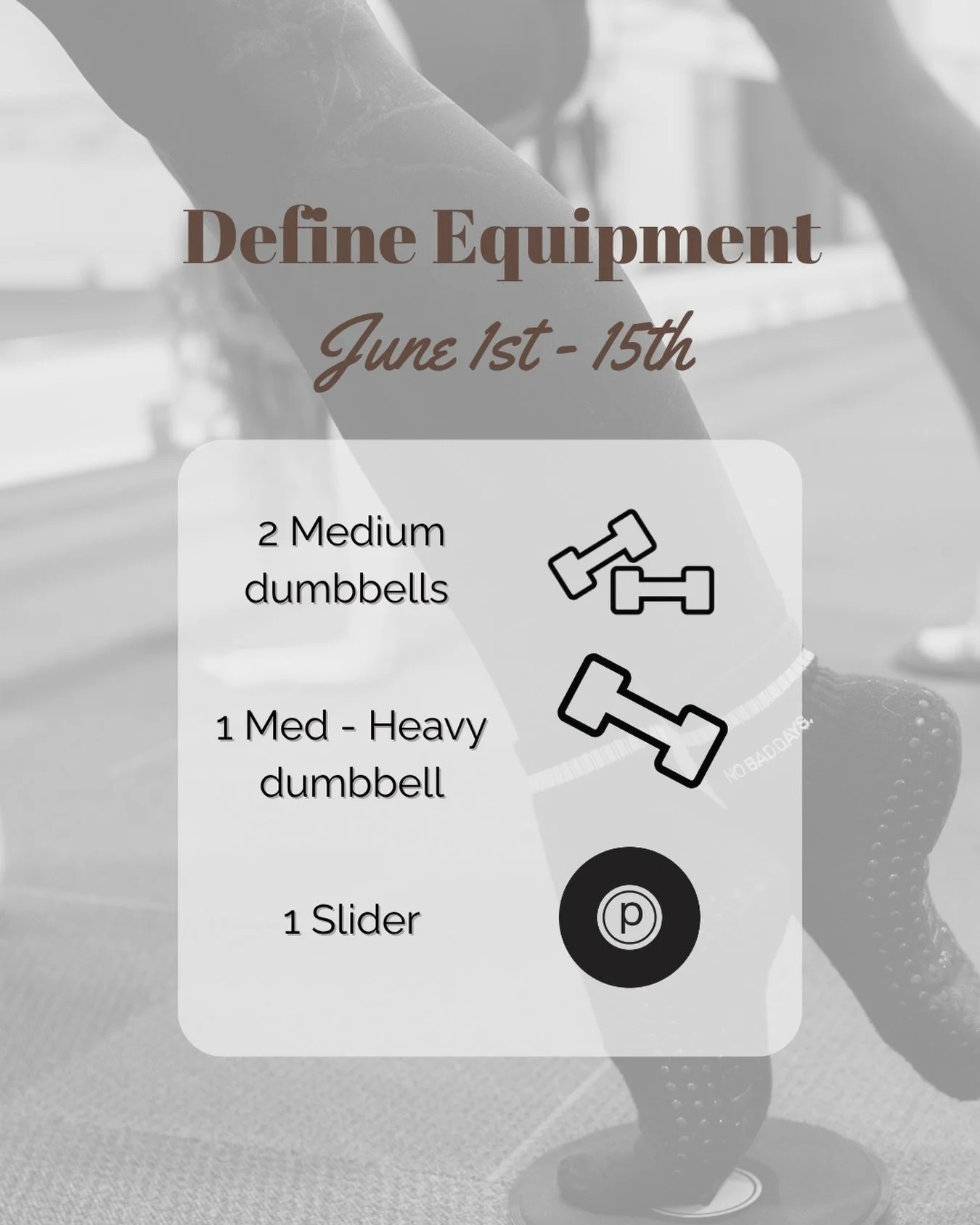 New week, new Define plan. 🔥

Grab 2 medium dumbbells, 1 medium-heavy dumbbell, and 1 slider and get ready to work.

Strength, stability, and a whole lot of shake are on the schedule this week. 💪

Who&rsquo;s in?