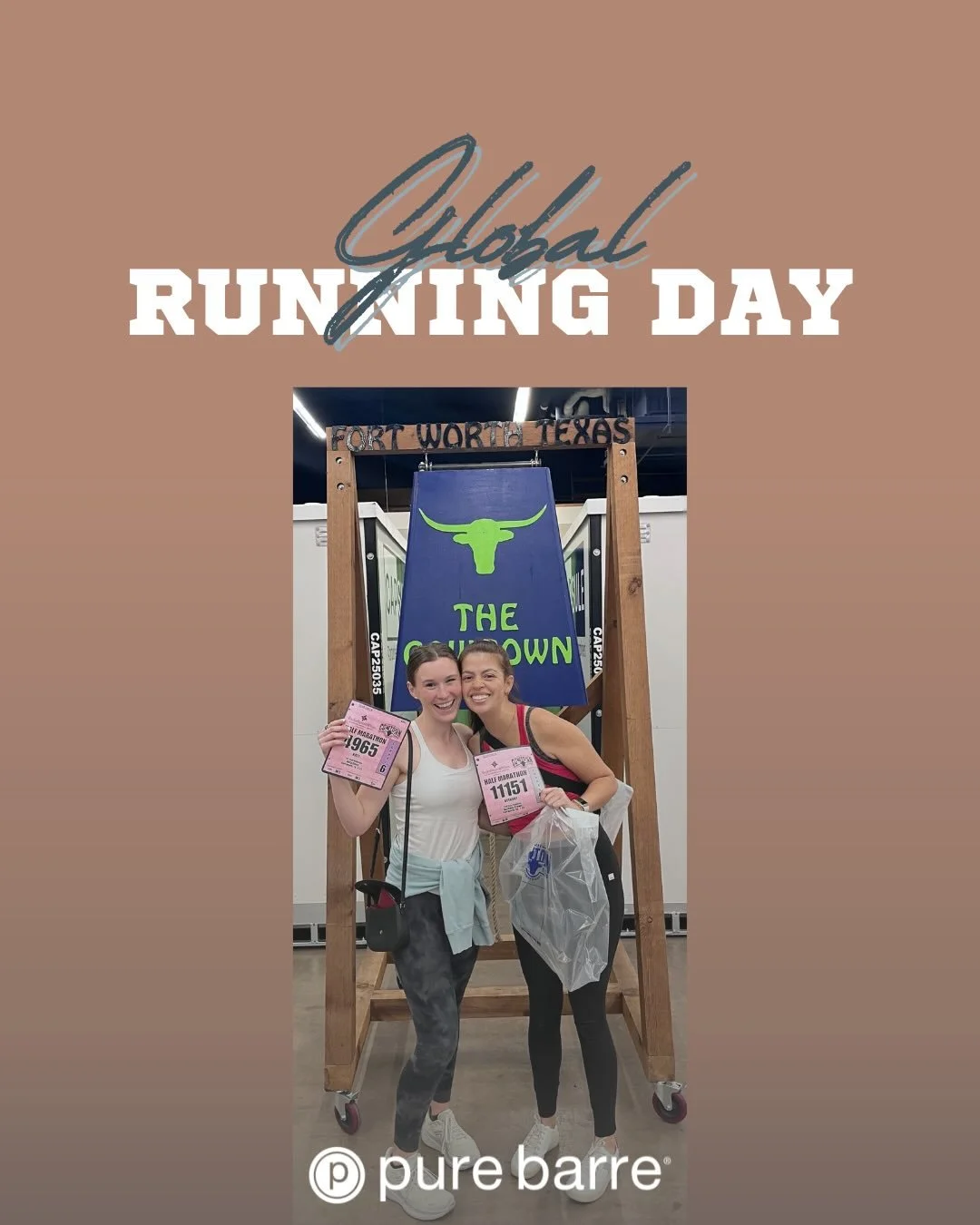 Happy Global Running Day! Our very own instructors Bethany and Katy ran the Cowtown Half Marathon, and cross-trained with various Pure Barre classes to keep their bodies healthy and strong in preparation 💪🏼 Looking to switch up your routine or expe