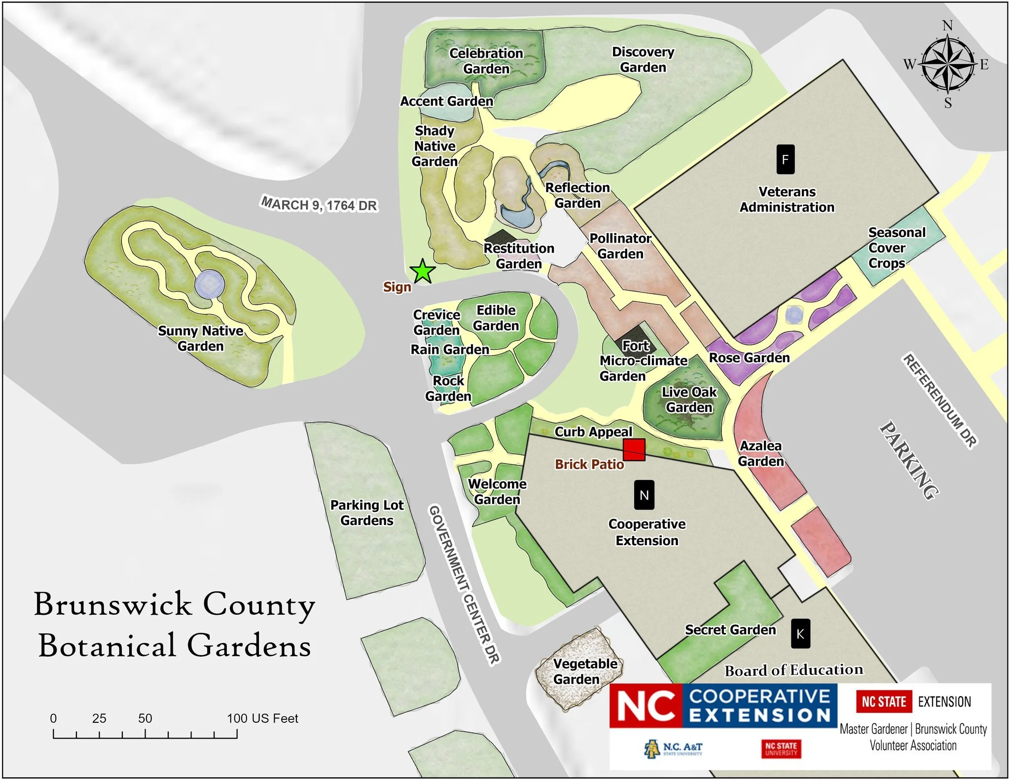 Map of the Botanical Garden