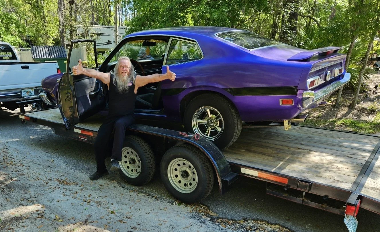 Reliving Christmas with a classic car in John’s driveway