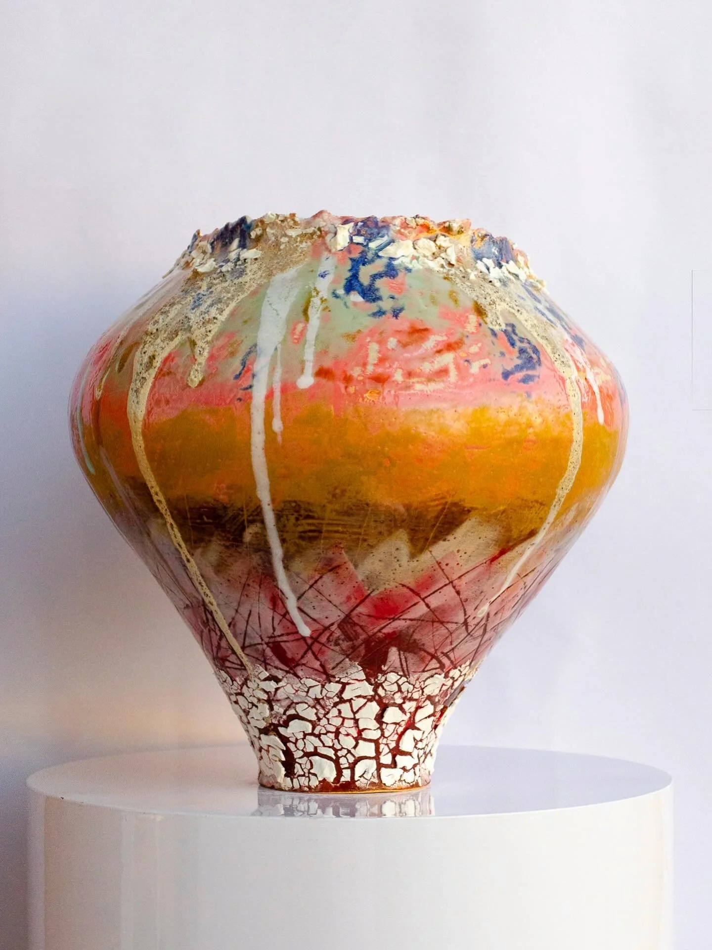 Throwing it back to 2023 with this one when I first started making voluminous vessels. I&rsquo;m feeling called to revisit some of my older techniques that were developed from my naive curiosity when I first started ceramics as a hobby not knowing wh