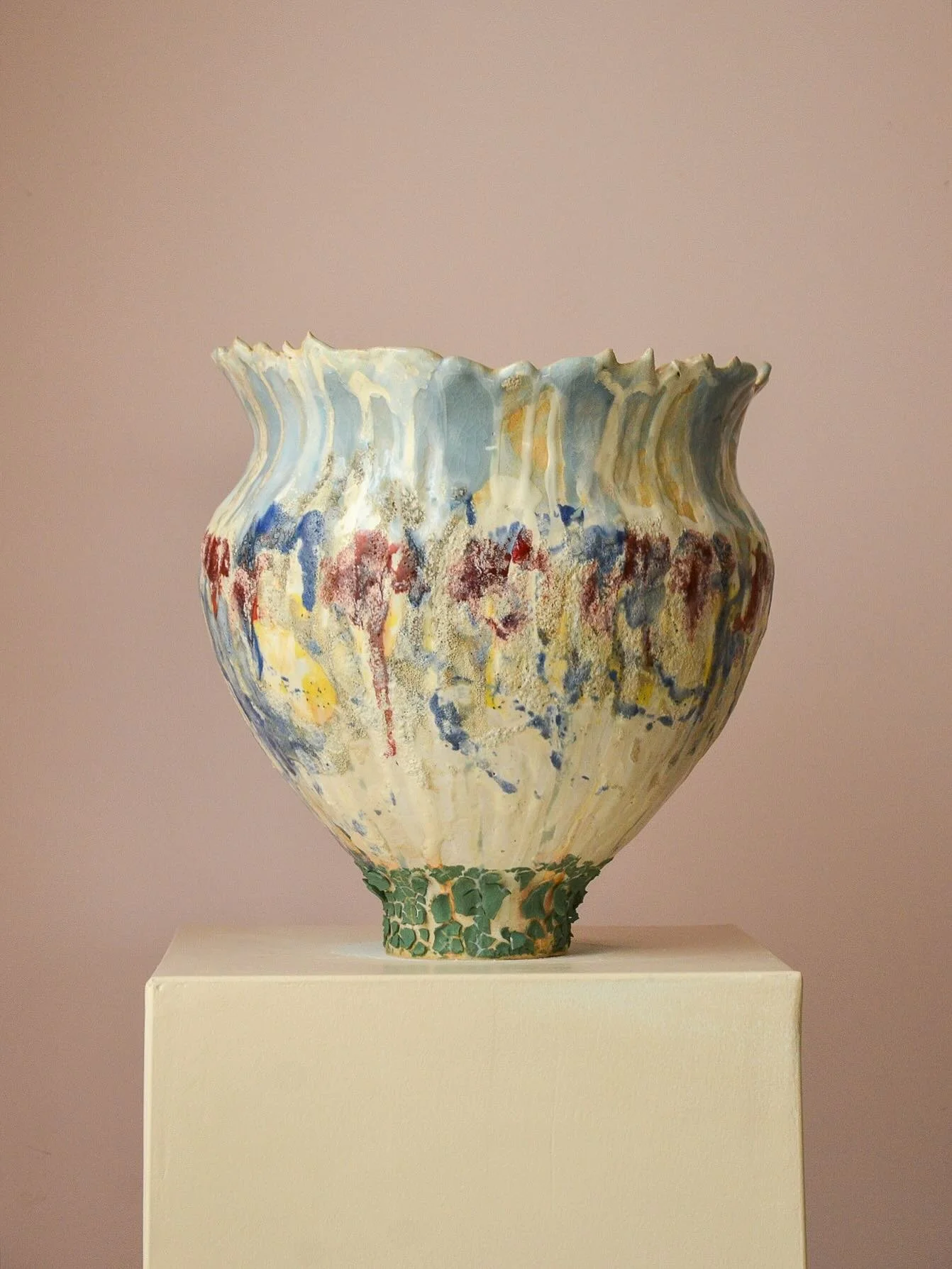 a beautiful stranger 
11&rdquo; x 11&rdquo;
stoneware, glaze