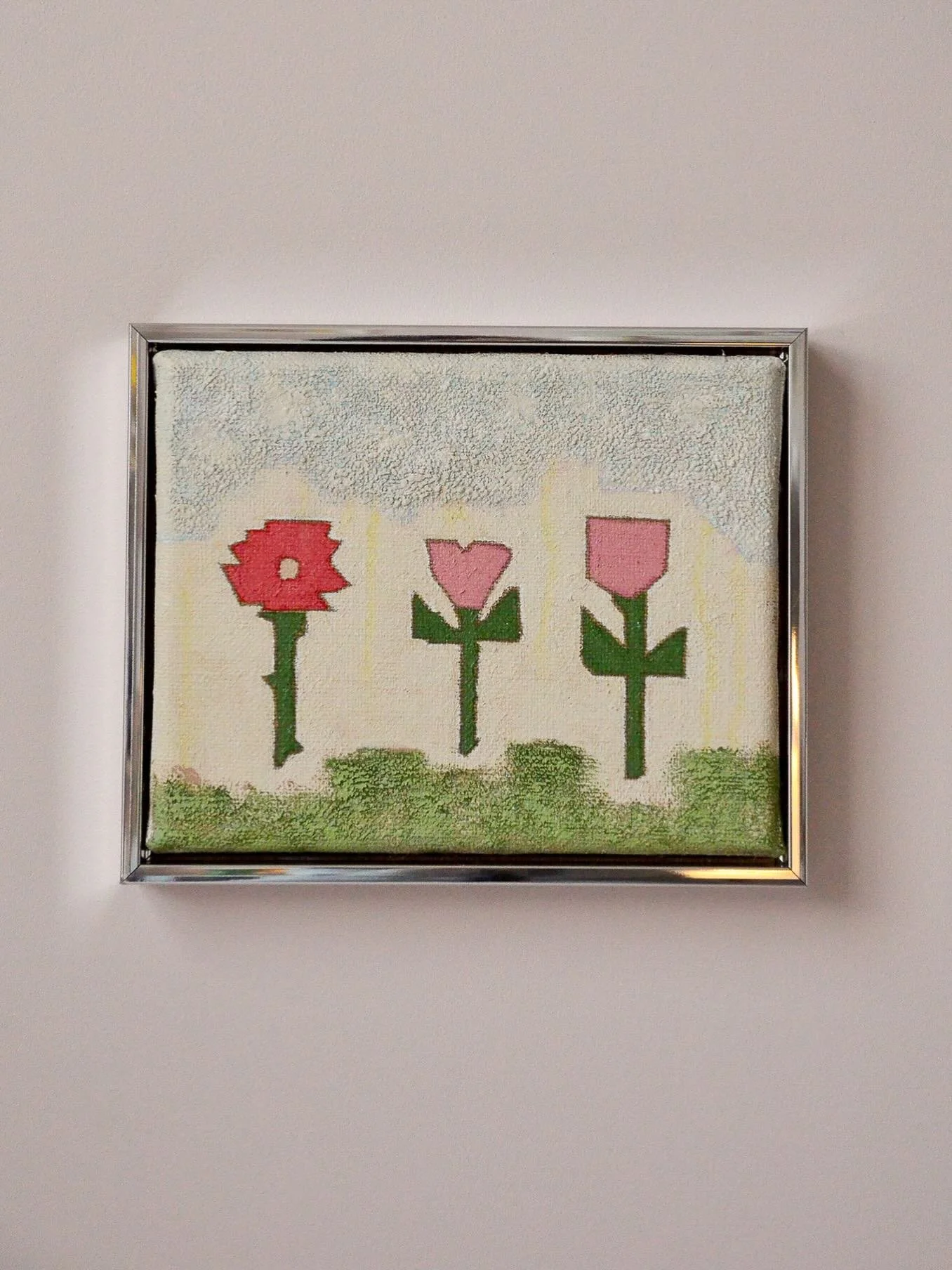 a sight for sore eyes 
8.5&rdquo; x 10.5&rdquo; 
acrylic on burlap 

available soon 
get my email list to get access :)