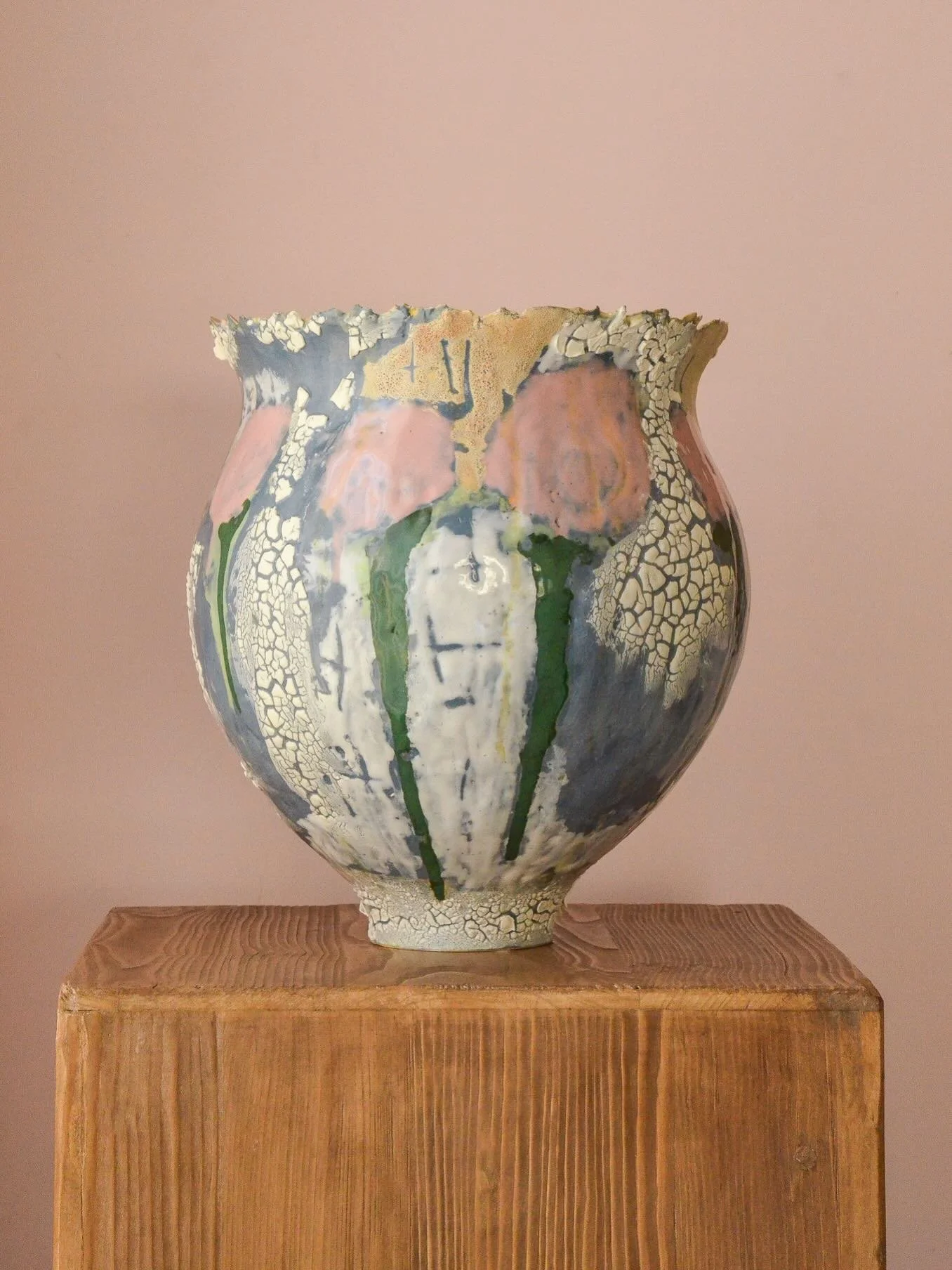 let it be easy 
12&rdquo; x 12&rdquo;
stoneware, glaze