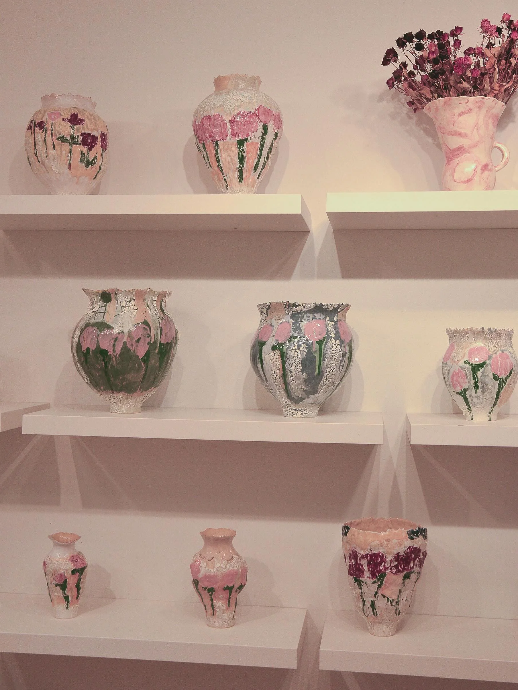 studio shelves. most of the work here is from my latest collection Joyride. Now available with @amelieduchalard