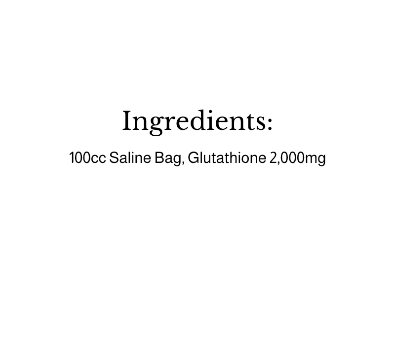 Glutathione IV Kit - 2000mg glutathione for detox, anti-aging, and skin health