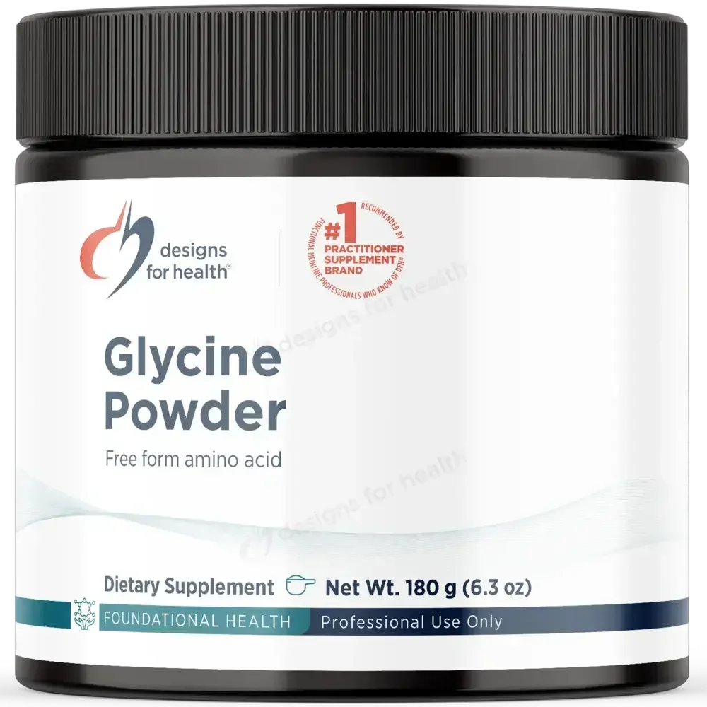 Designs for Health Glycine Powder, free-form amino acid dietary supplement, 180 gram container