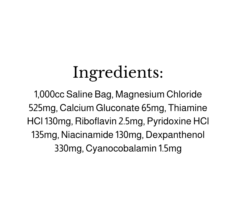 Rise and Shine IV Kit - 1000cc hydration with B vitamins for hangover relief and fatigue recovery
