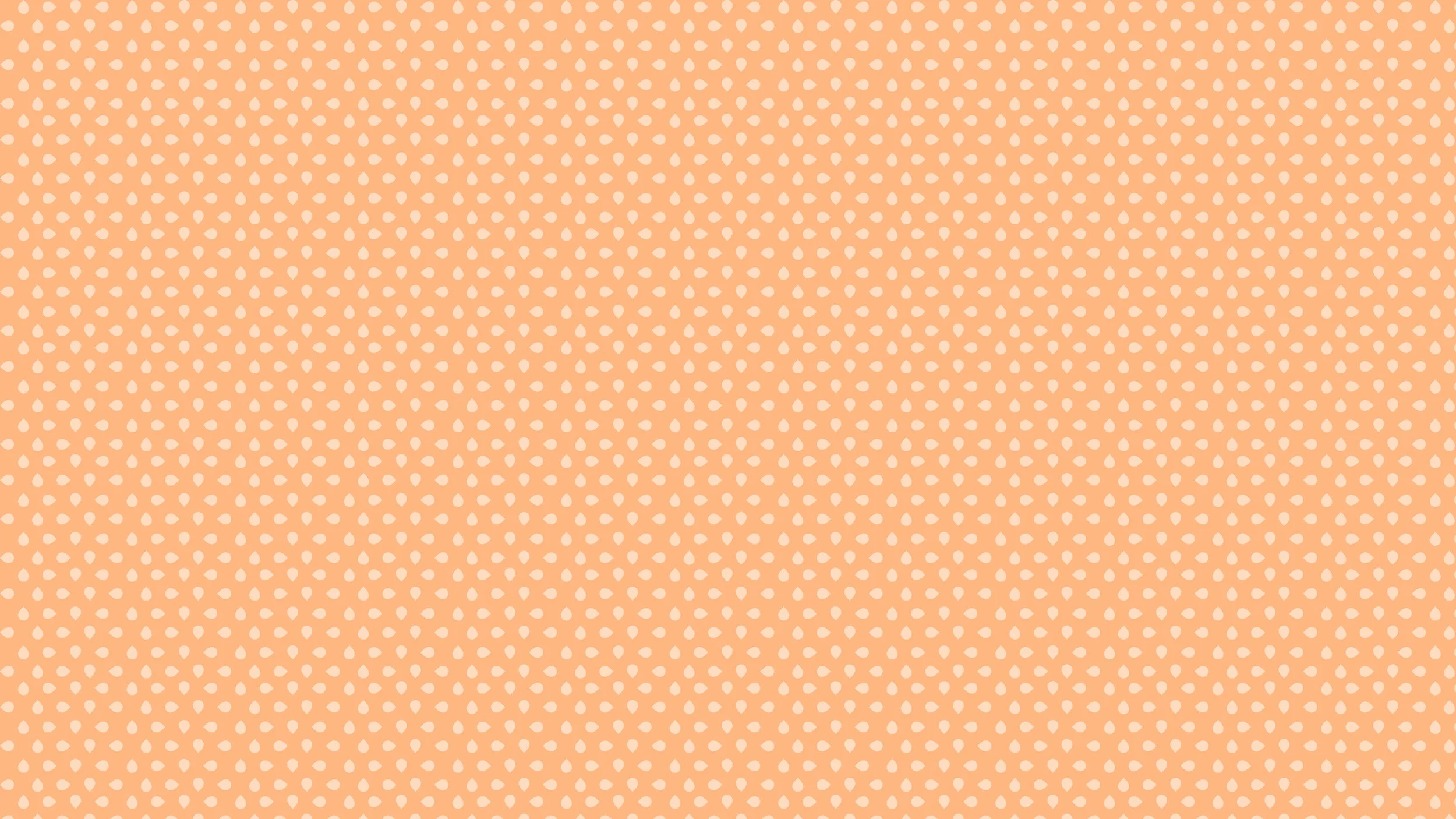 Fond orange avec une petite motif de cœurs blancs