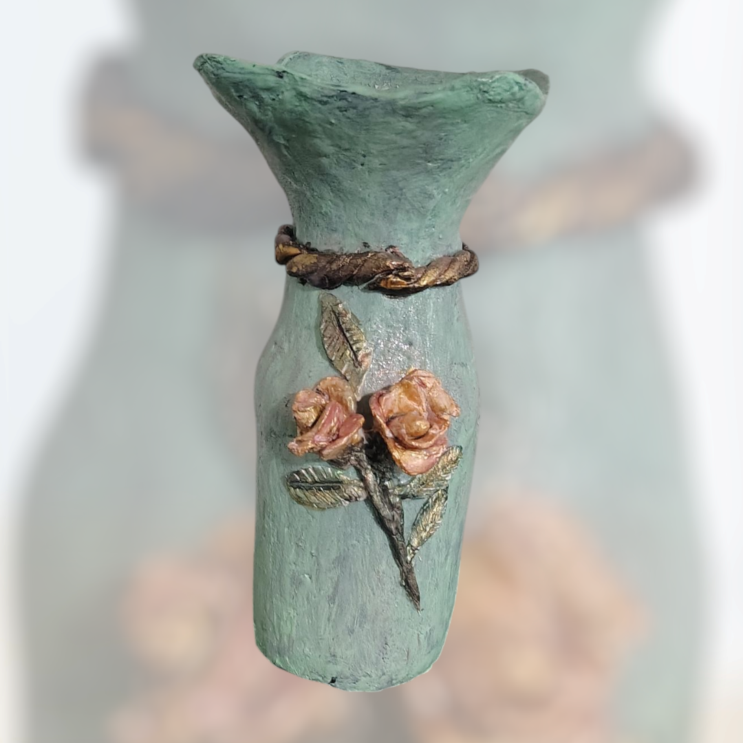 Handmade Recycled Rose Vase