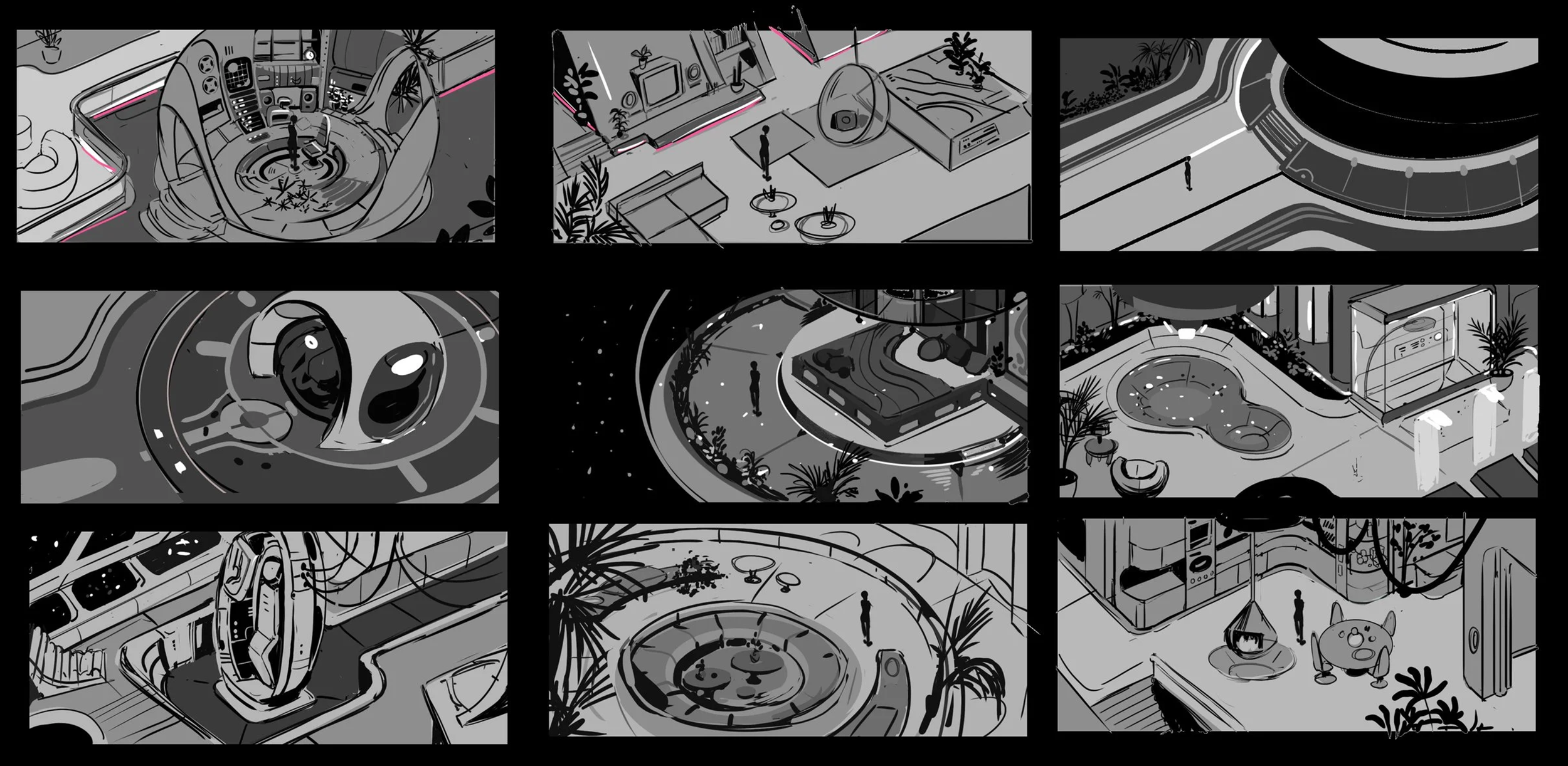 After style research and reference gathering we provide thumbnail options 