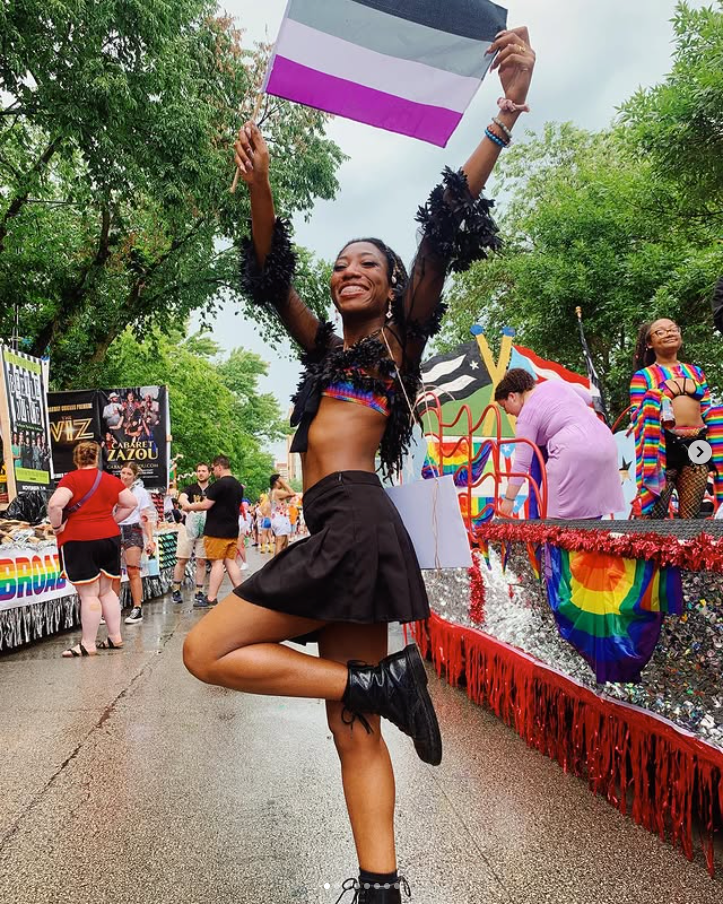 Ashabi Owagboriaye celebrating Pride in Chicago, 2019