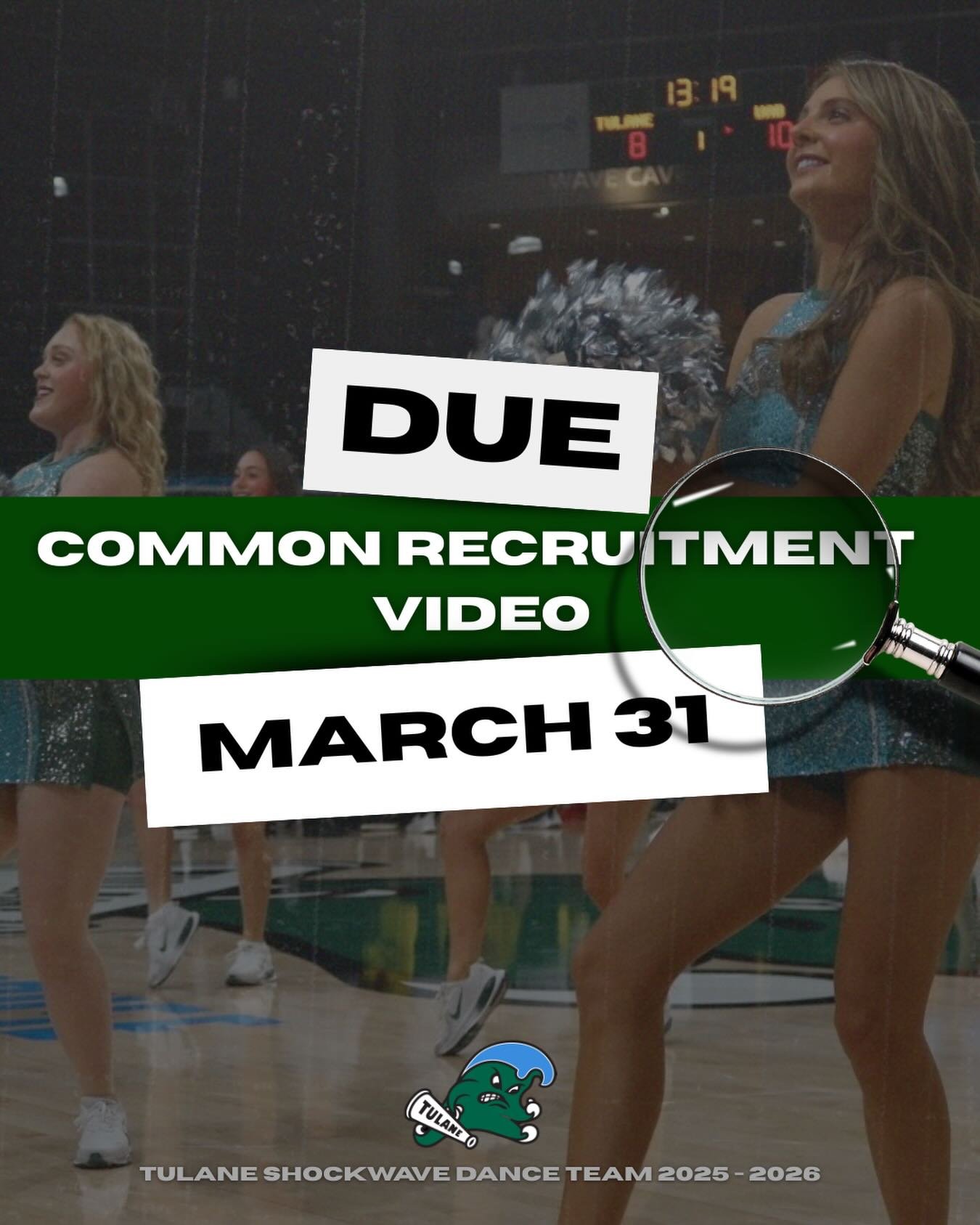 We are officially 30 days away until the Common Recruitment Video is due to be considered for the 2026-2027 season! All recruitment information can be found through the link in our bio.

Roll wave!