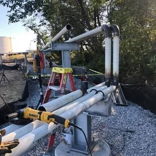 Propane piping for DOT oil and gas terminal. Fabricated and welded to API 1104 code standards