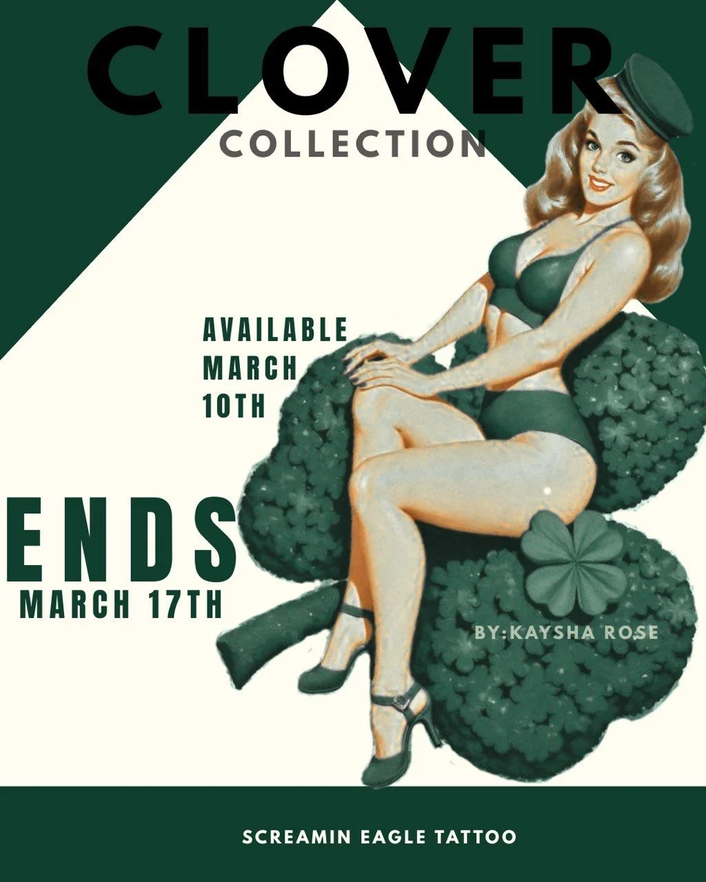 The Clover Collection is here 🍀

From March 10th to March 17th (St. Patrick&rsquo;s Day), this collection will be open with a 7 day window to claim a design. After March 17th, the designs will no longer be available.

If you see one you love, DM me 