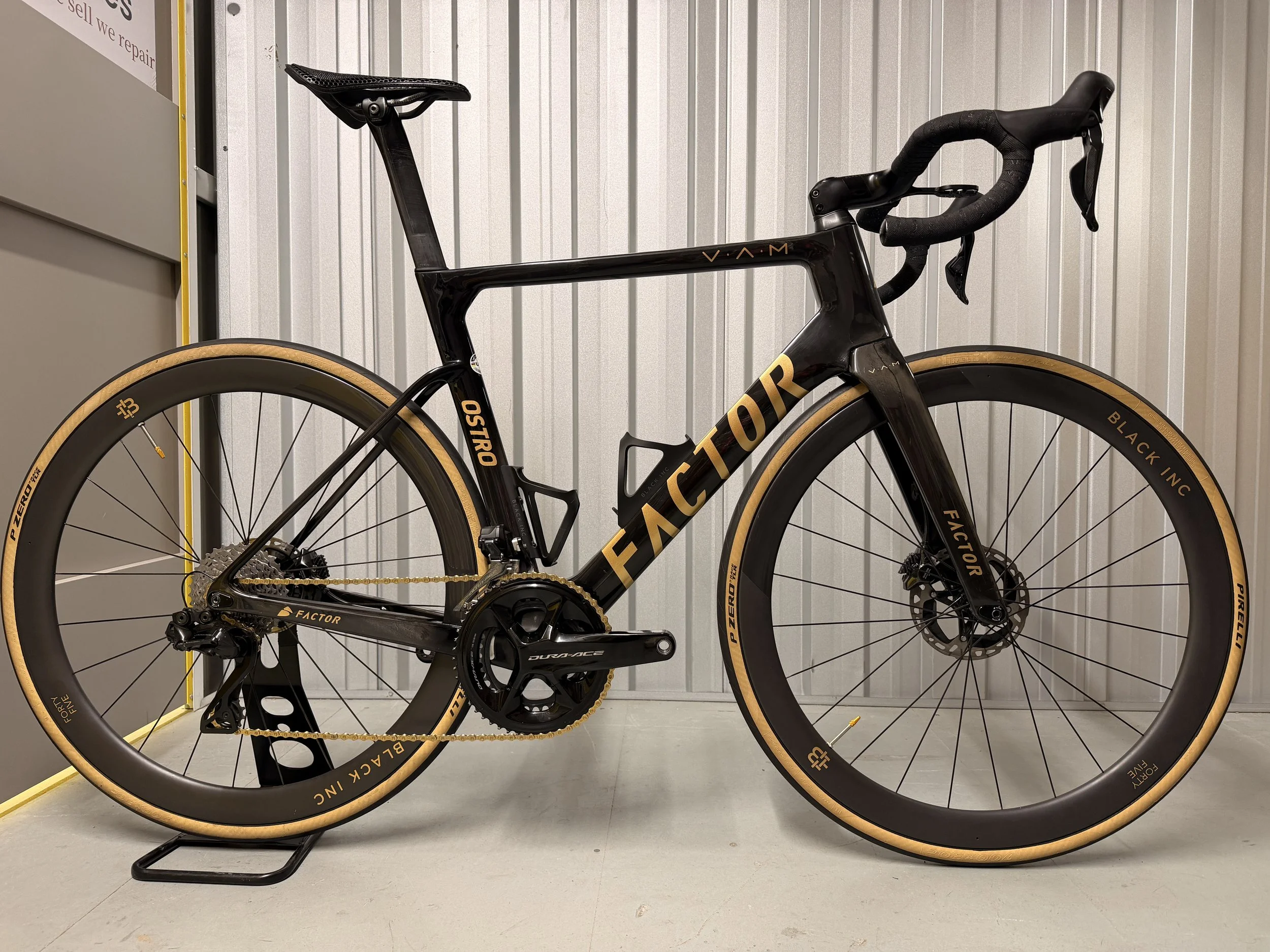2023 Factor Ostro VAM Brushed Gold Limited Edition - Dura-Ace Di2 Full Carbon Road Bike