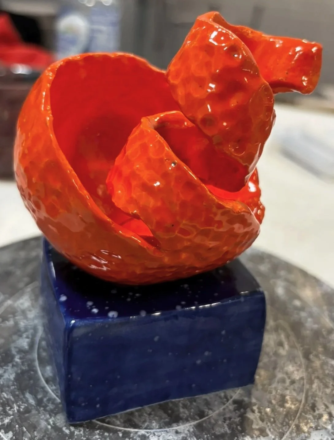 Mini Orange Peel Sculpture-
Handbuilt