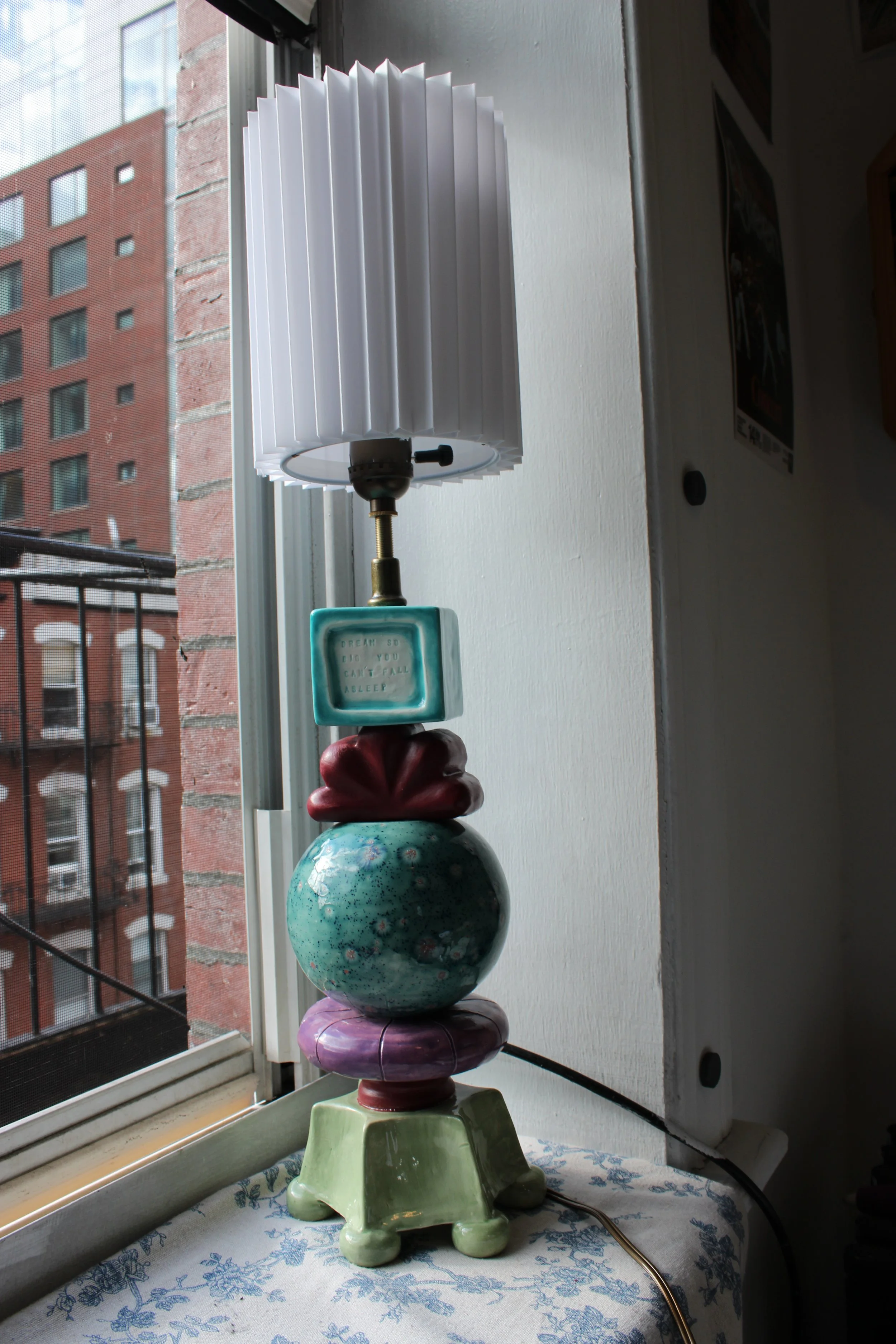 Lamp-
Hand built