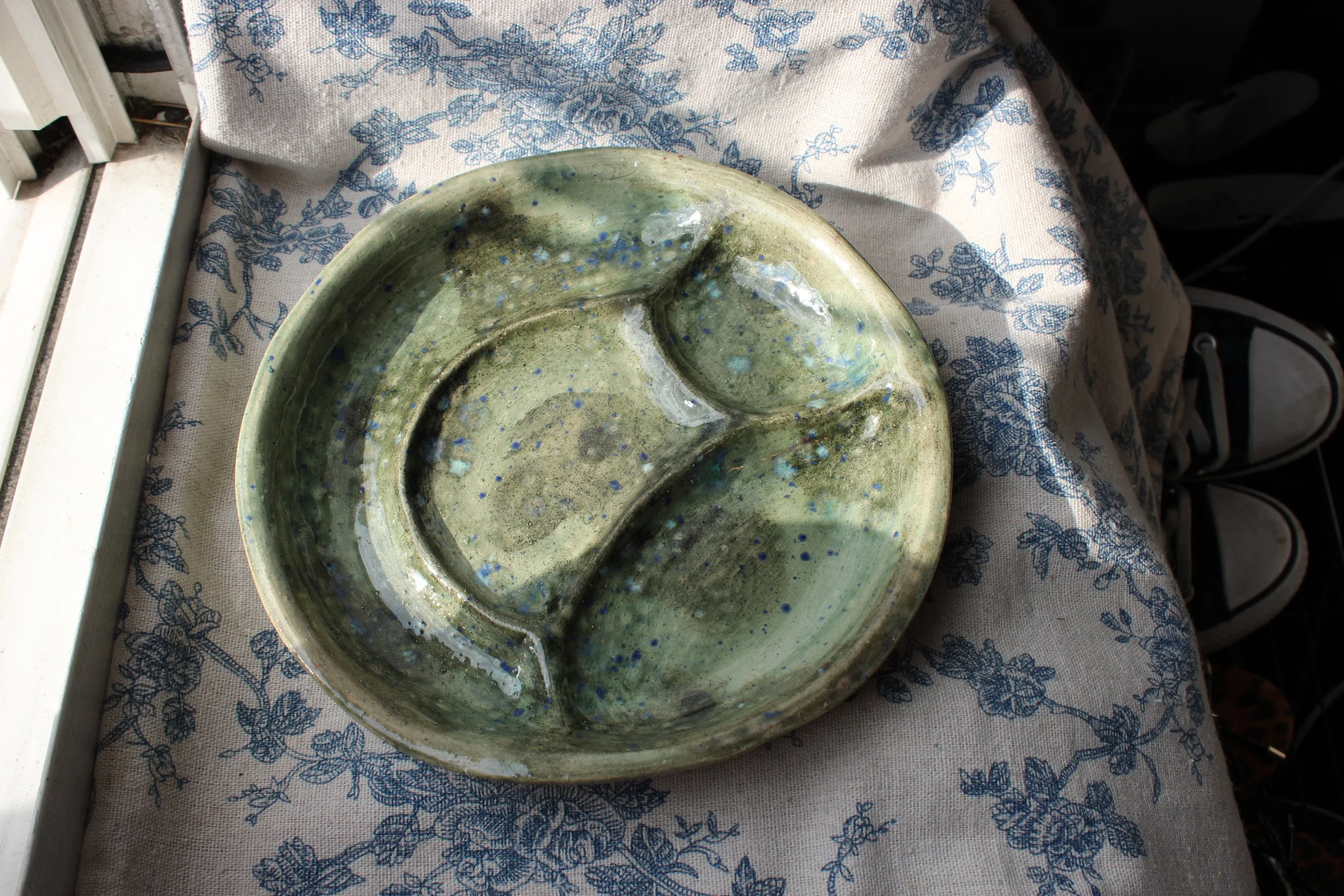 Divided Plate-
Hand built