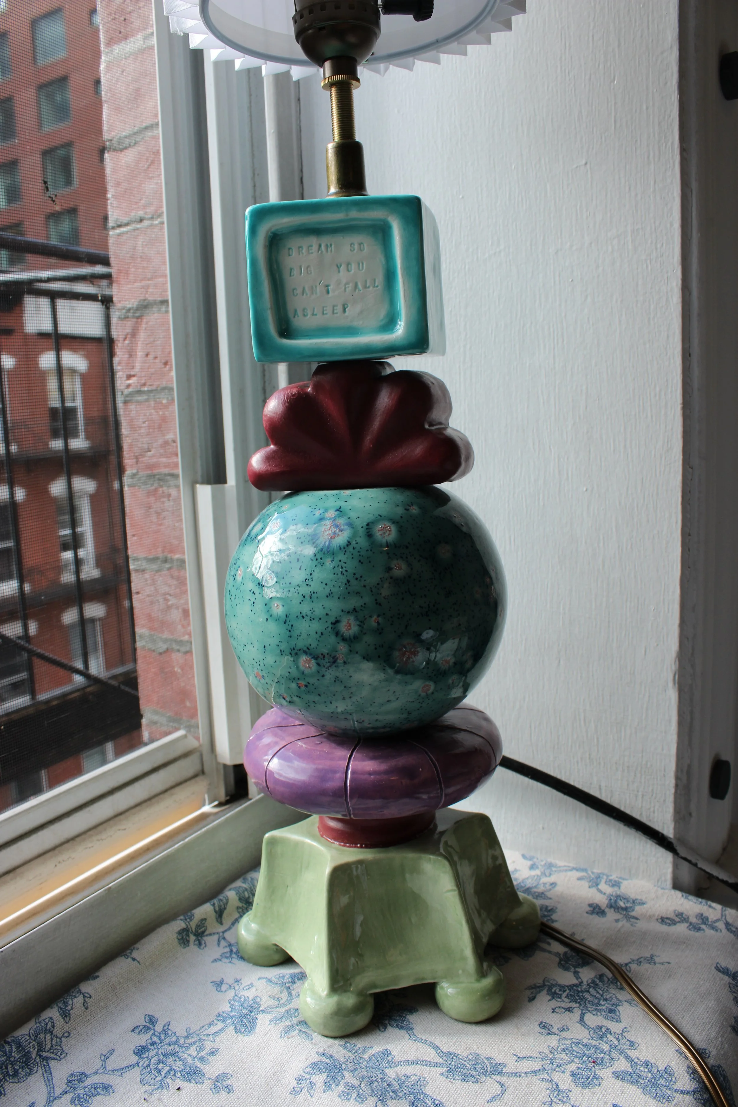 Lamp-
Hand built