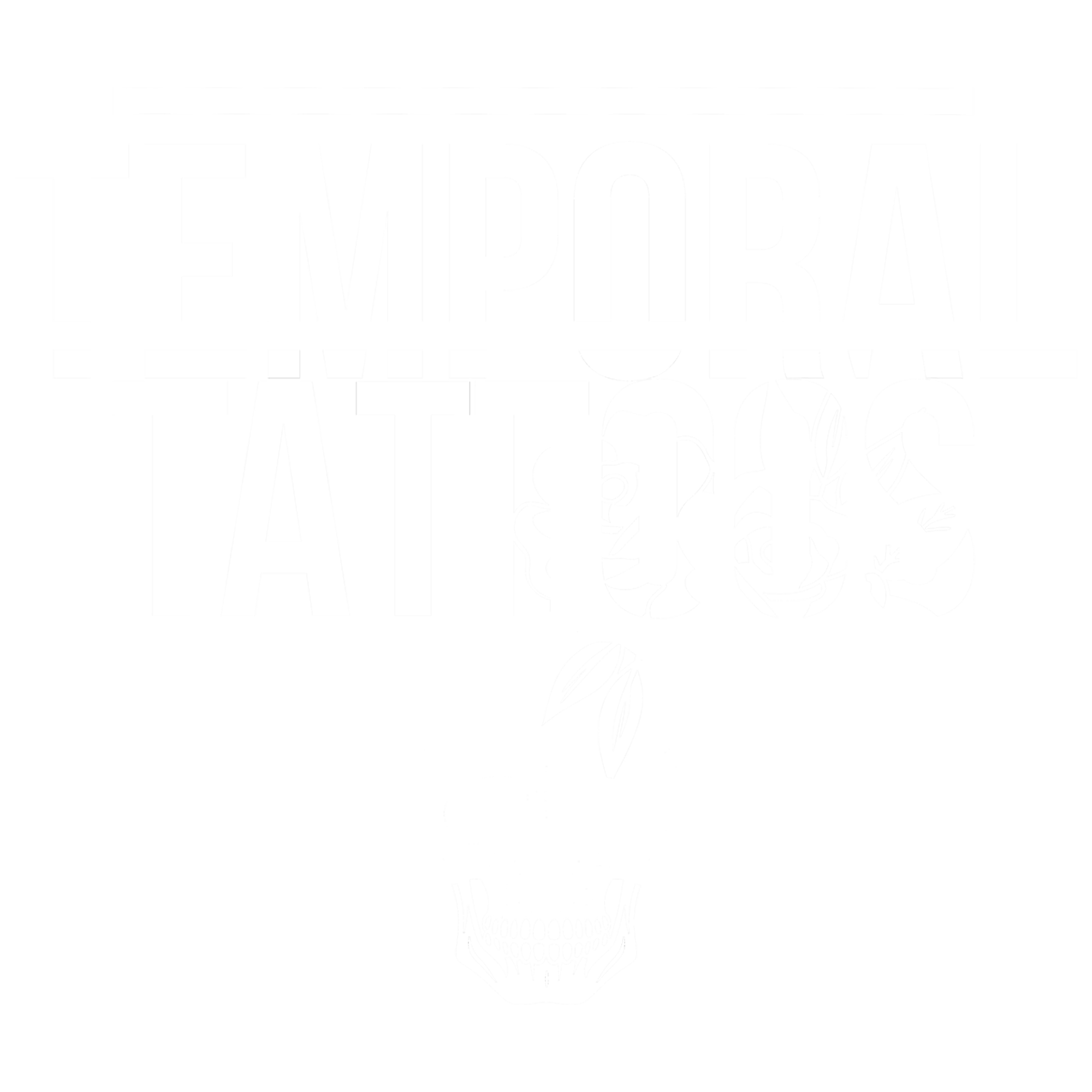 Temporal Tattoos logo with skull