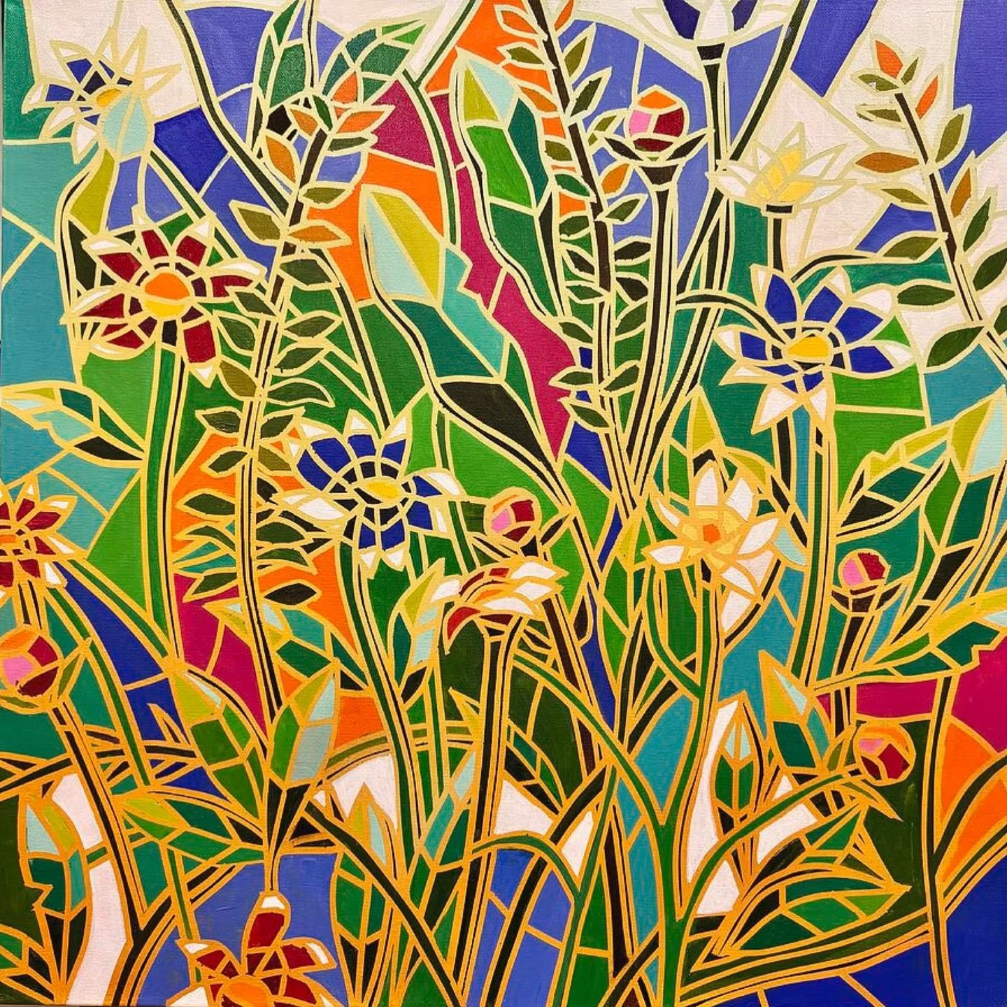 Local Artist Feature: Debra Wronzberg is an award-winning artist having recently won the Emerging Artist Award from the Artist Network Riverwalk Art Show. Her unique, signature style is paintings that marry semi-abstracts with mosaics. Debra maps out