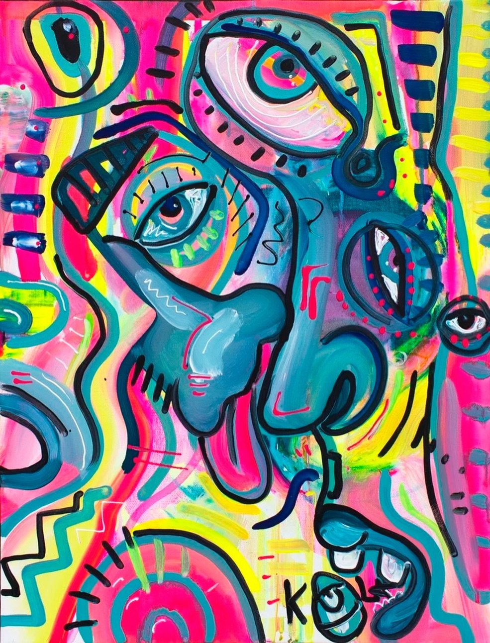 Local Artist Feature: Kyla Yager&nbsp;is a Toronto based, New Orleans bred Intuitive ADHD Artist and Live Painter. She creates abstracted funky faces that represent emotion, mindsets, and captures the energy of the room while painting. Her work is pl