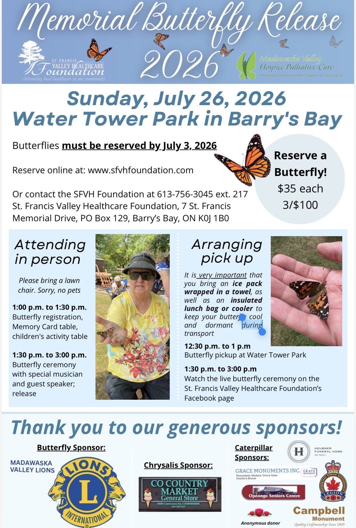 information on Butterfly Release 2026
