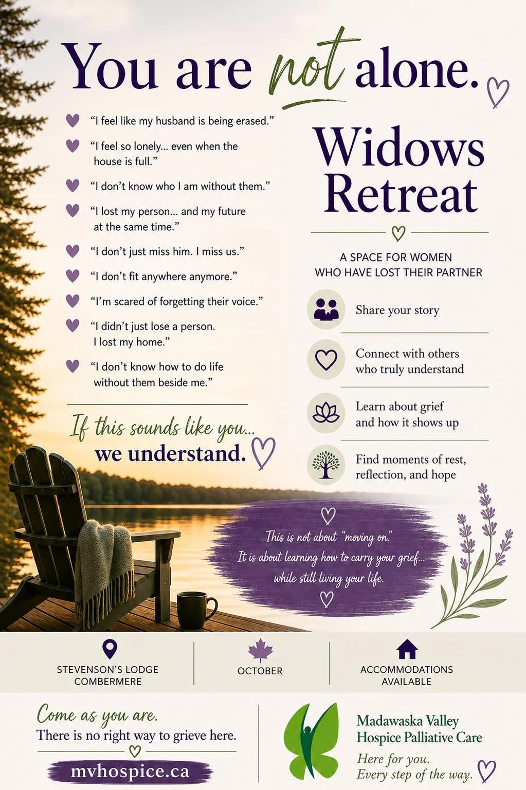 3 day grief retreat for Widows