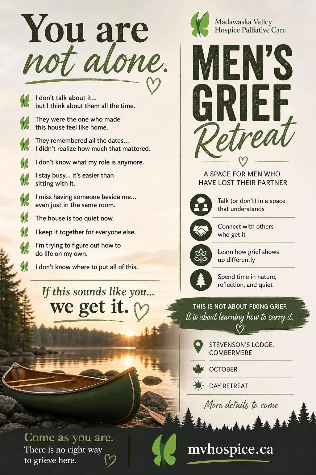 Day retreat for Men navigating the loss of their partner