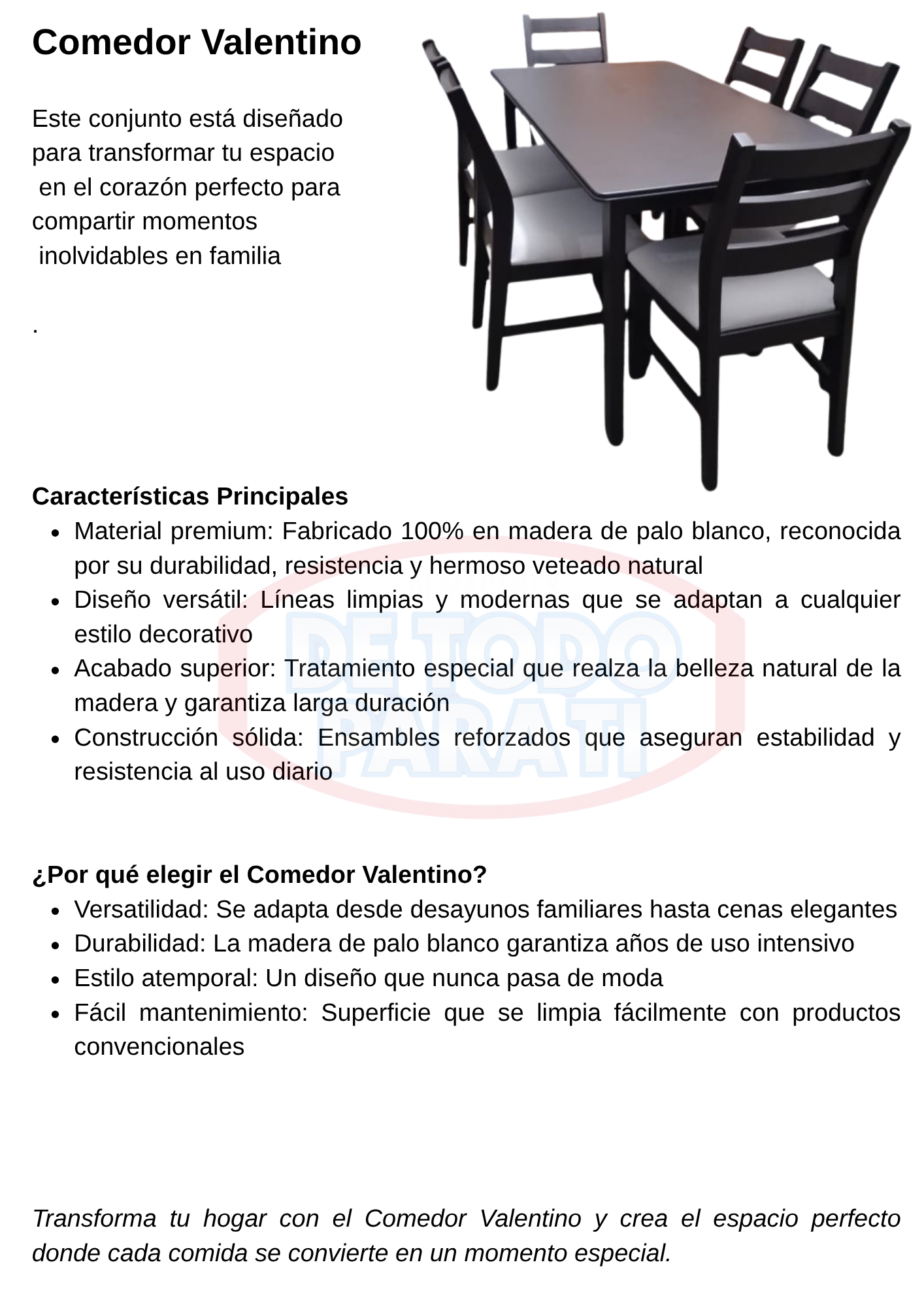 DE TODO PARA TI 
