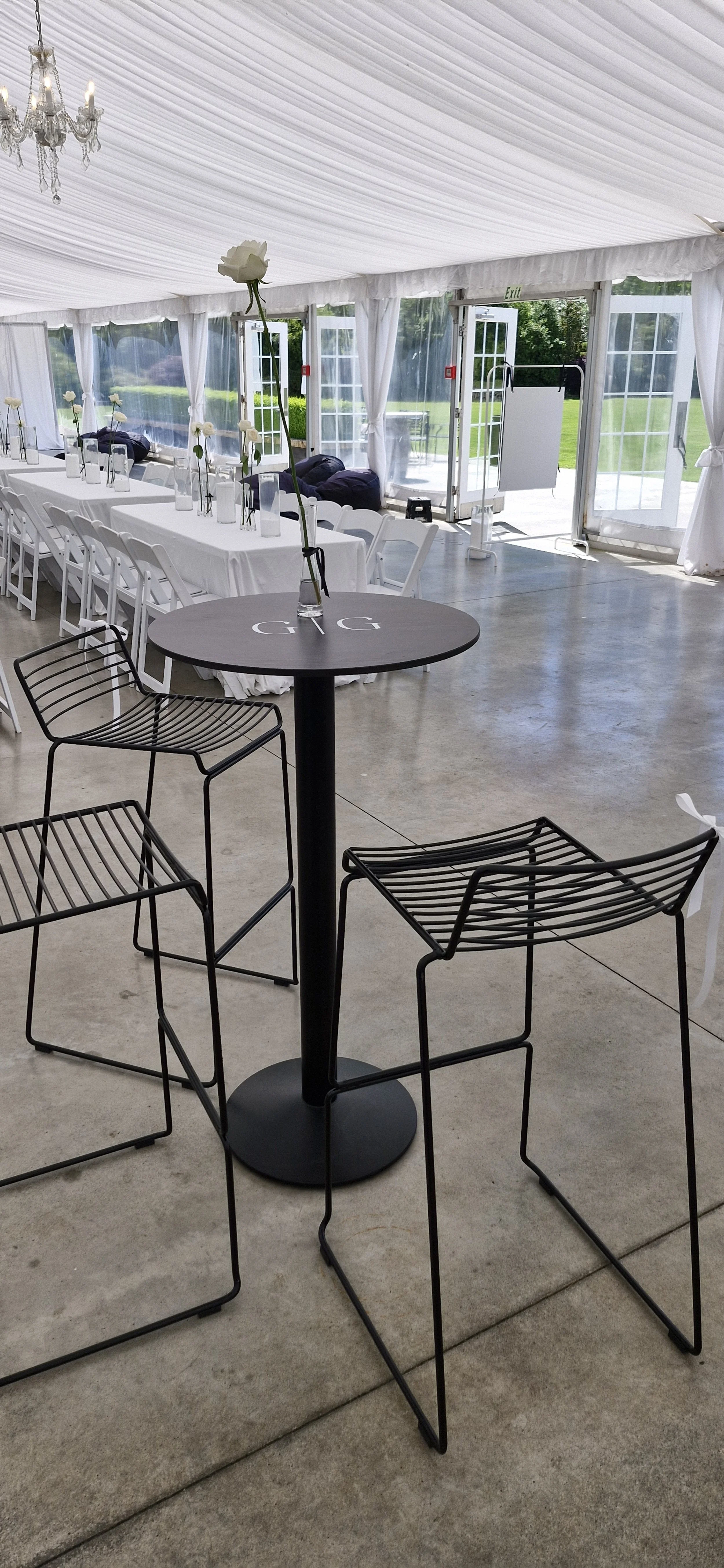 Black bar stool & leaners Invercargill & Central Otago.jpg