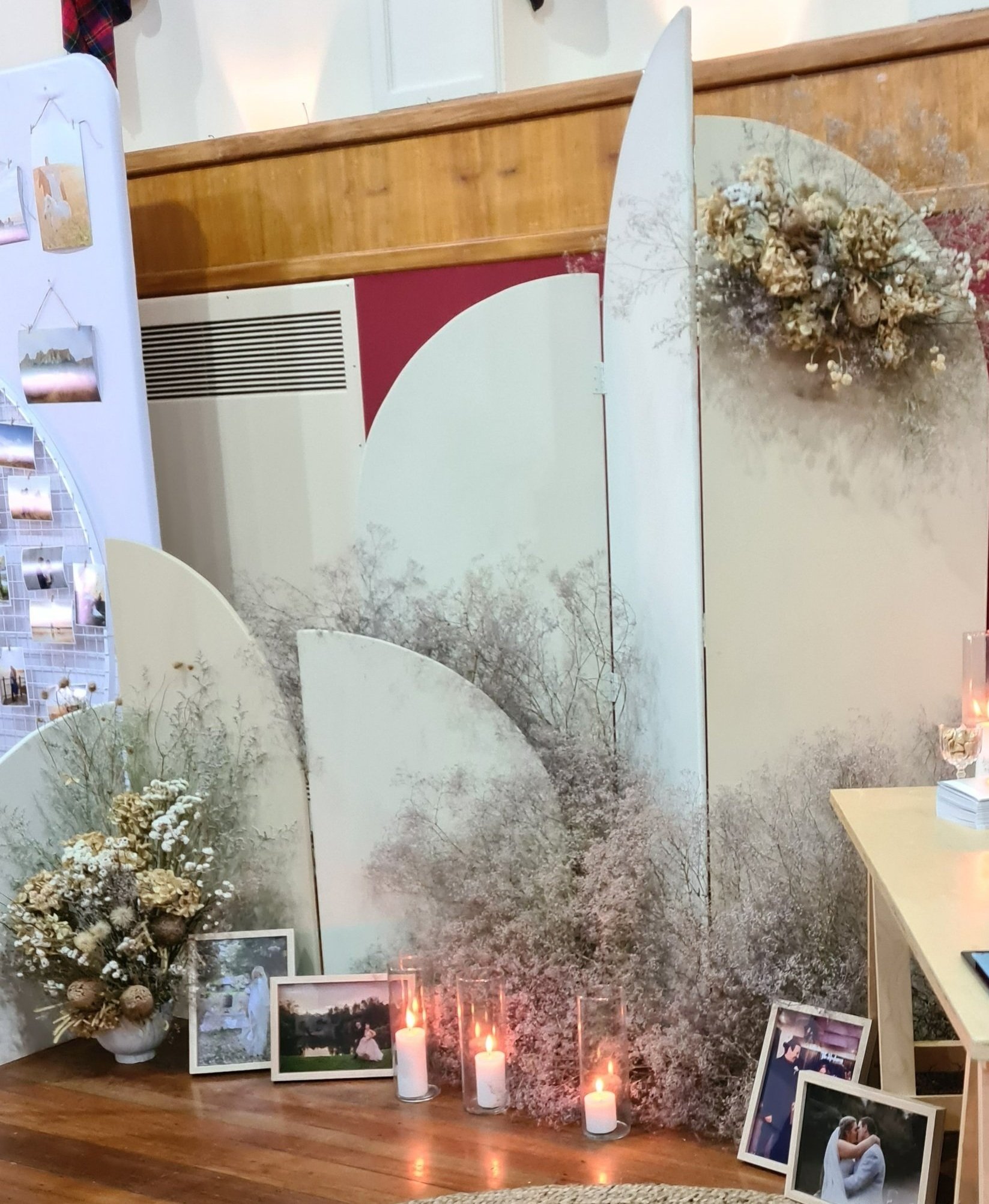 geometric backdrop southland wedding hire