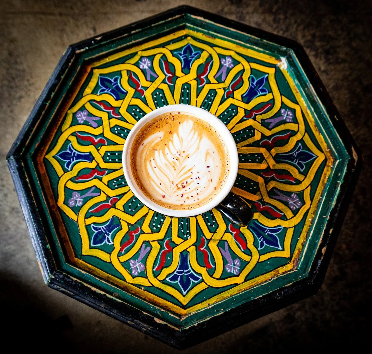 An artisan latte at Cocoa Cinnamon's Hillsborough Road location. Cocoa Cinnamon is a place for people to enjoy carefully crafted drinks and locally made desserts in a comfortable and engaging Durham setting.