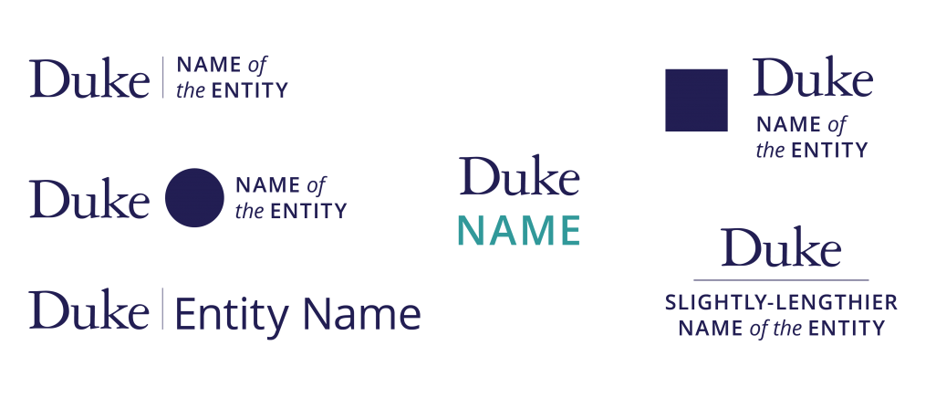 Examples of the new brand guide’s sub-branding. Still structured, but with more room for variation.