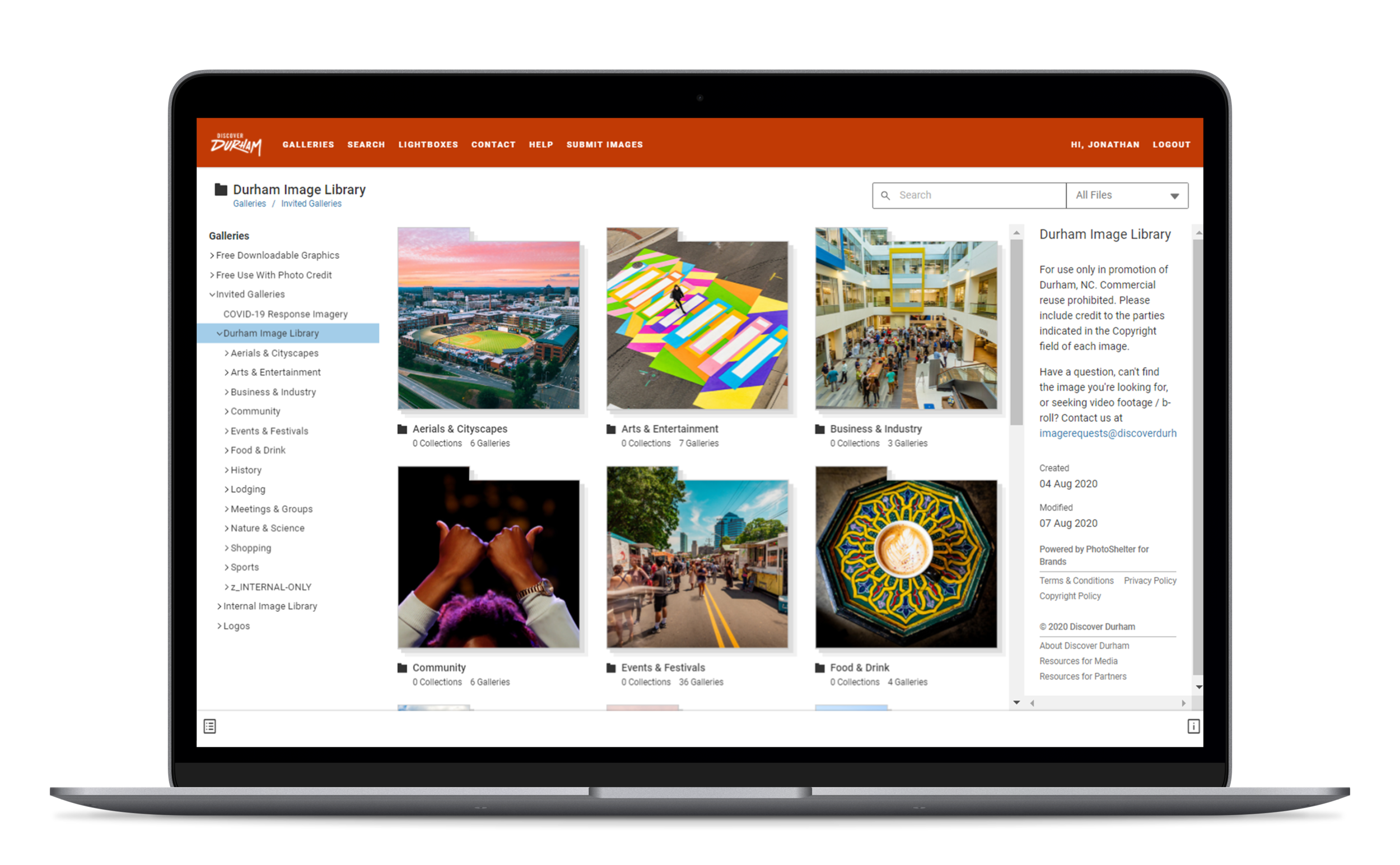 Discover-Durham-Photoshelter-interface.png