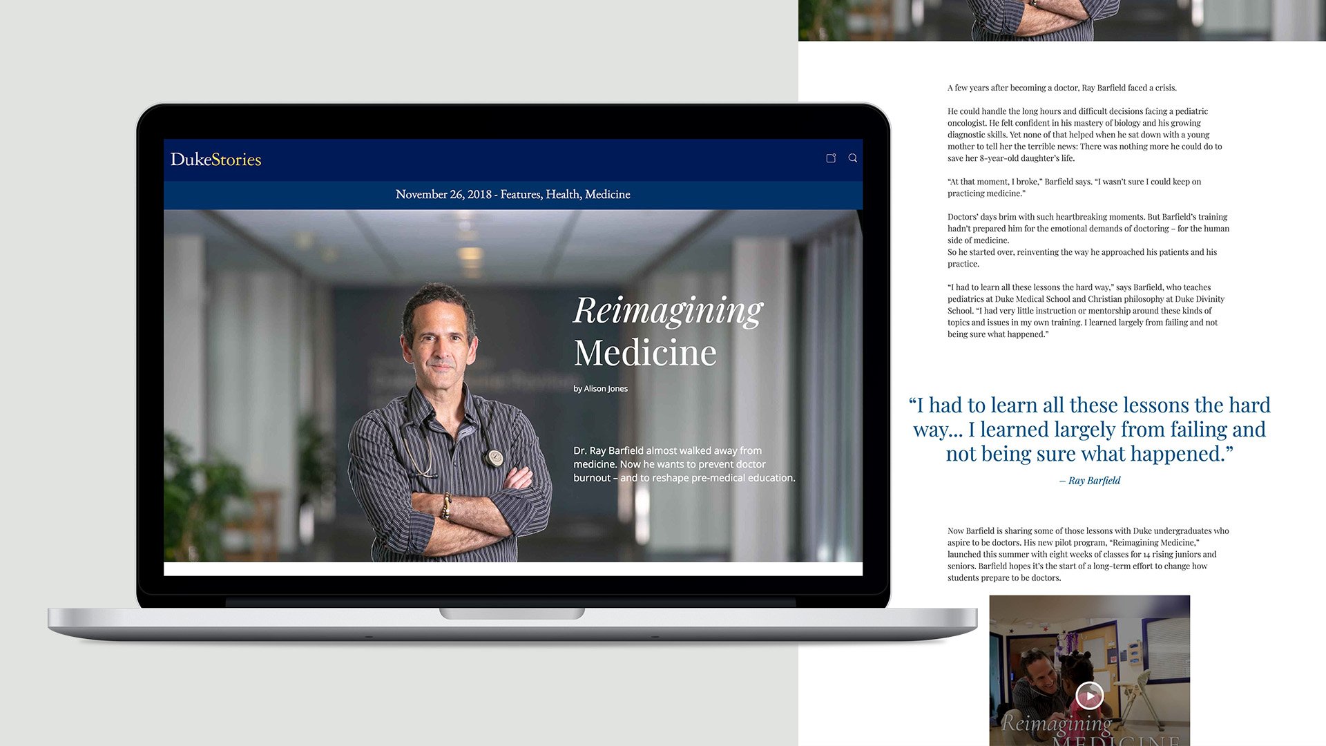 Web Editorial Design for Duke Communications