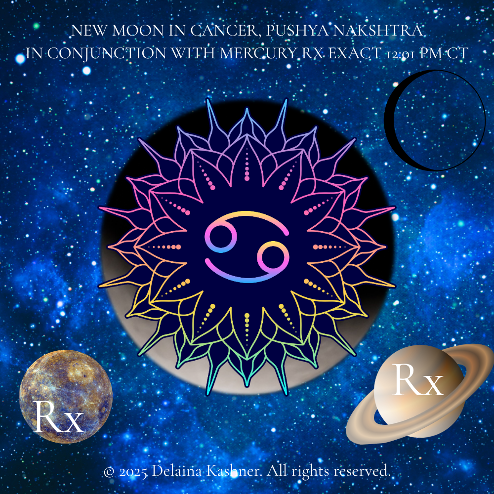 New Moon in Cancer + Mercury Rx